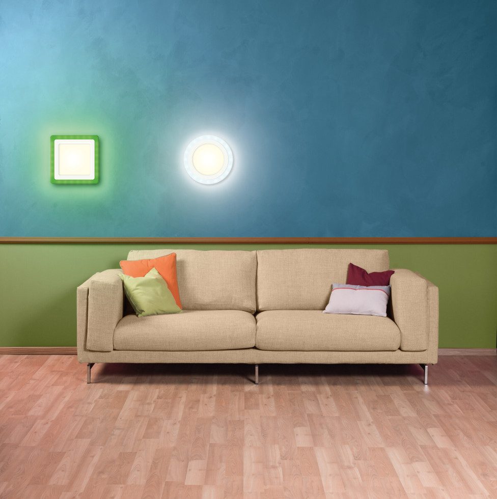 Osram LED Panel Osram LED Panel Color + White weiß 40 cm eckig 40, Inkl. Leuchtmittel, Dimmbar ohne Bewegungsmelder