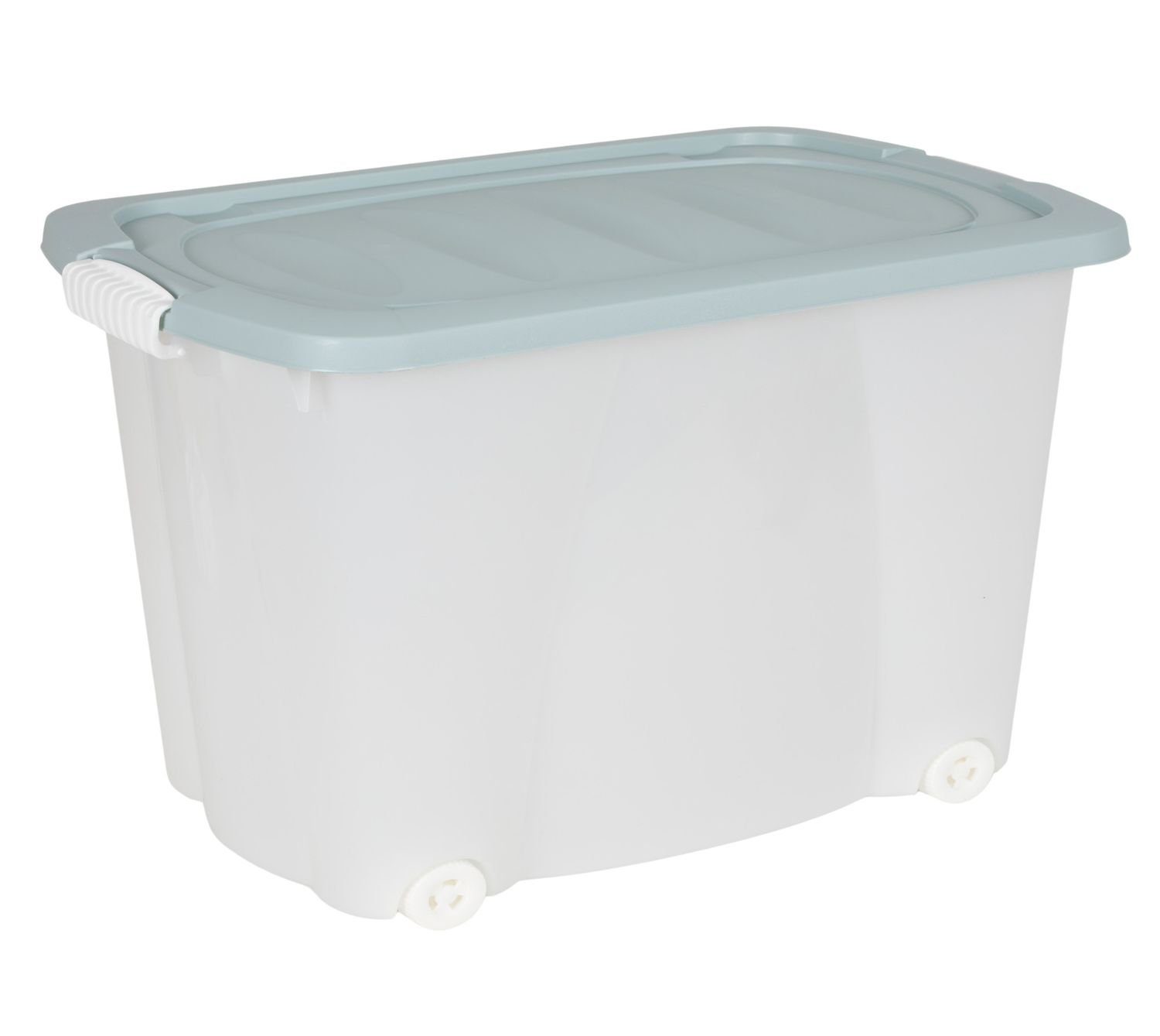 Jelenia Plast Aufbewahrungsbox Rollenbox mit Deckel 60x40x32cm 45l Aufbewahrungbox Spielzeugkiste