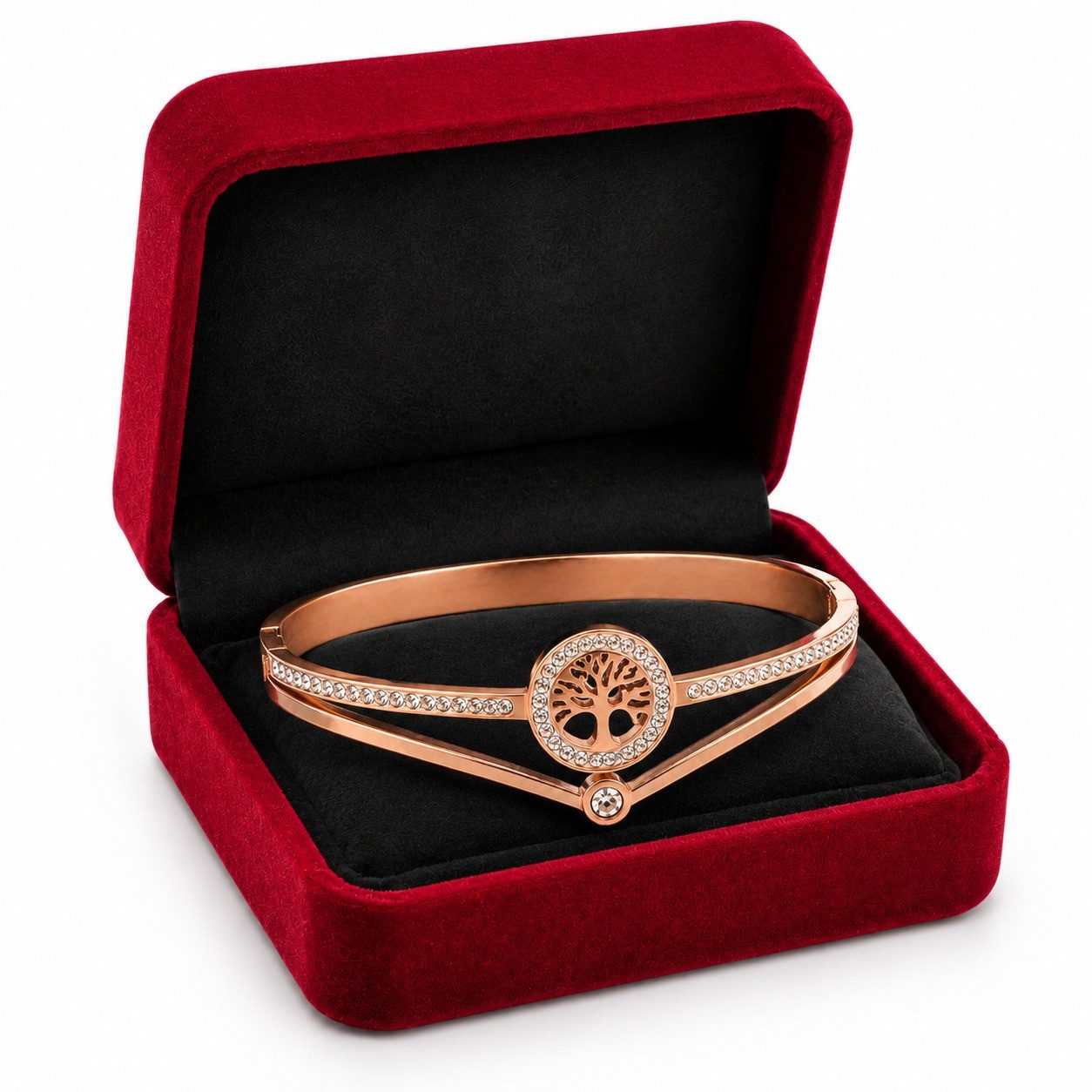 Da Meso Armband Armreif Lebensbaum mit Strass – Eleganter Damen-Armschmuck
