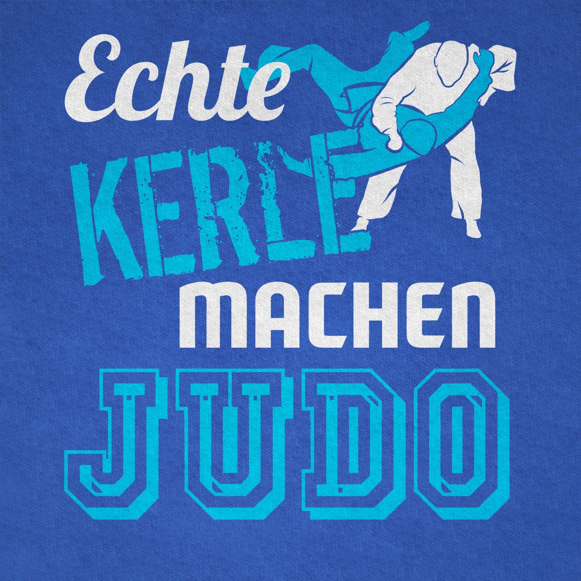 2 Kerle Royalblau Kleidung Judo machen Sport Shirtracer T-Shirt Kinder Echte