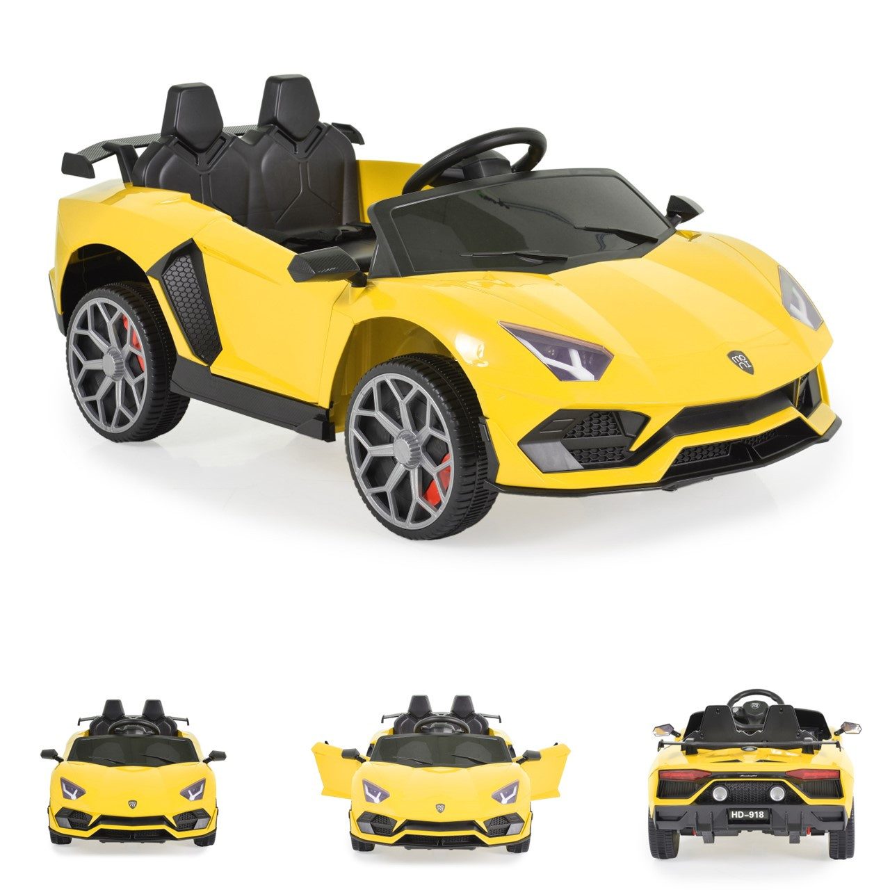 Moni Elektro-Kinderauto Elektroauto Chiara Musik, Belastbarkeit 25 kg, Fernbedienung zwei Motoren Kunststoffreifen