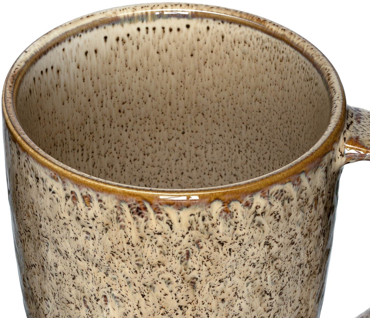 Keramik, LEONARDO Becher sand ml, 430 6-teilig Matera,