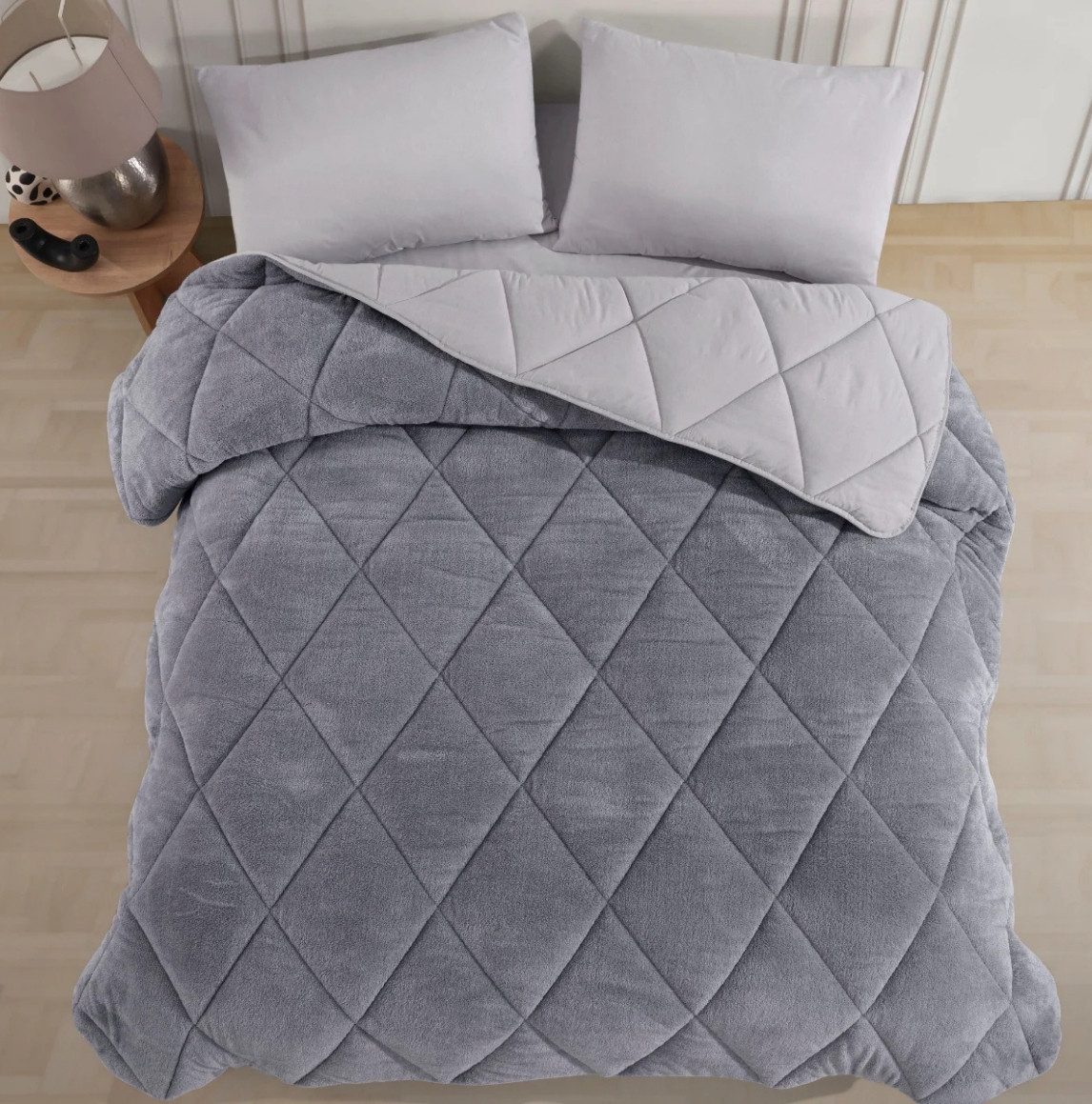 Formeya Baumwollbettdecke Wellsoft Wendesteppdecke 220x240 cm Ganzjahres Doppelbett