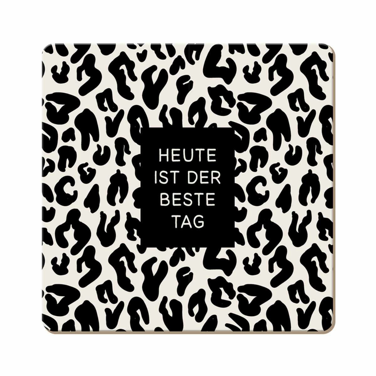 Grafik Werkstatt Getränkeuntersetzer Korkuntersetzer Heute ist der beste Tag, 1-tlg.