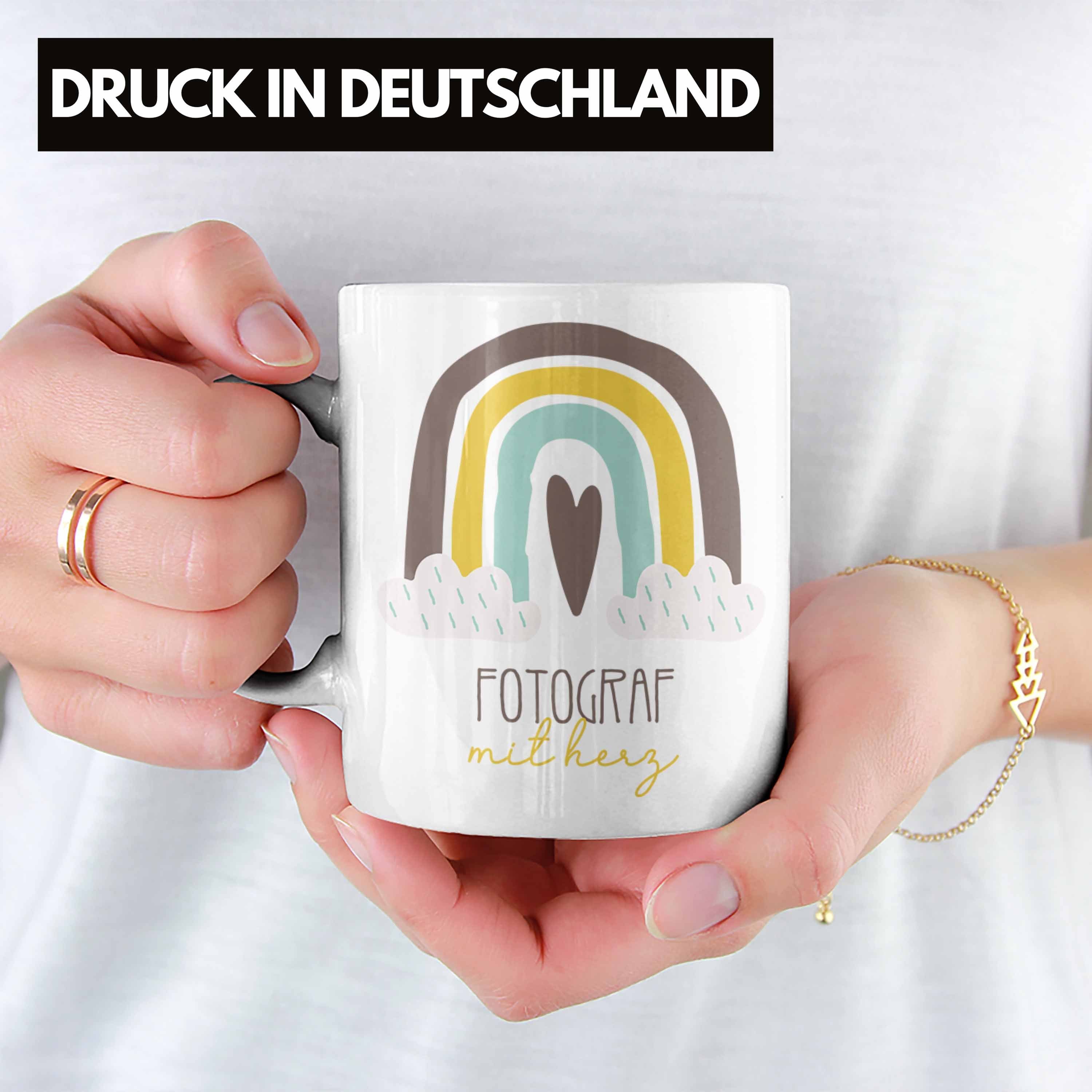 Trendation Fotograf Geschenk Geschenkidee Fotograf Tasse Kaffeetassse für Weiss Danke Tasse