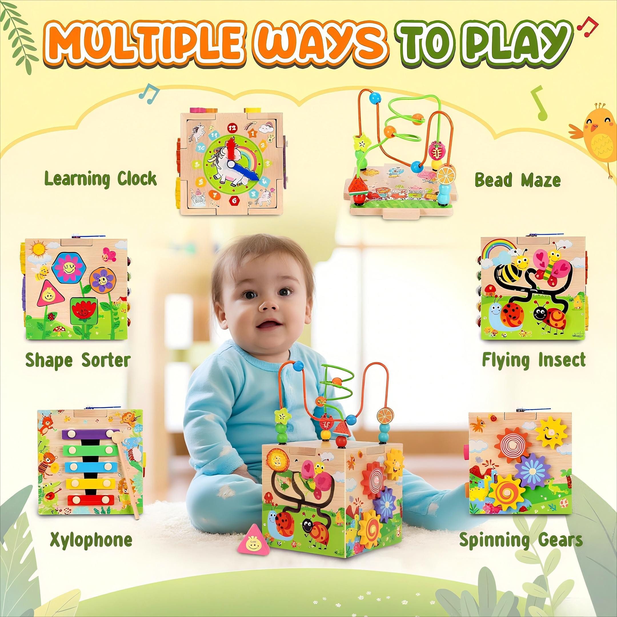 POPOLIC Motorikwürfel Vielseitiger Aktivitätswürfel mit 6 Spielen – Lernspi günstig online kaufen