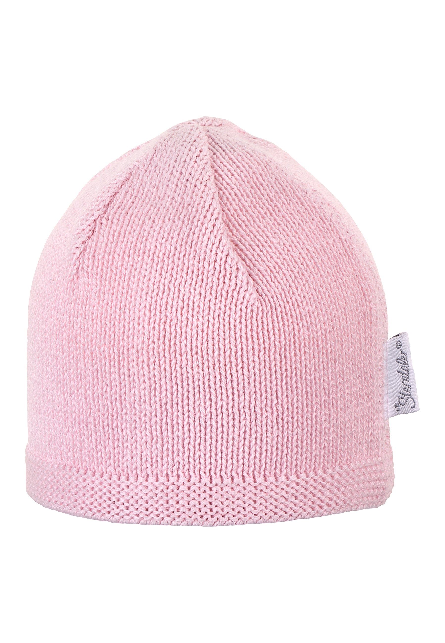 Sterntaler® Strickmütze Sterntaler® OCS Strickmütze (1-St) Strick Beanie Kinder aus weicher Baumwolle unifarben
