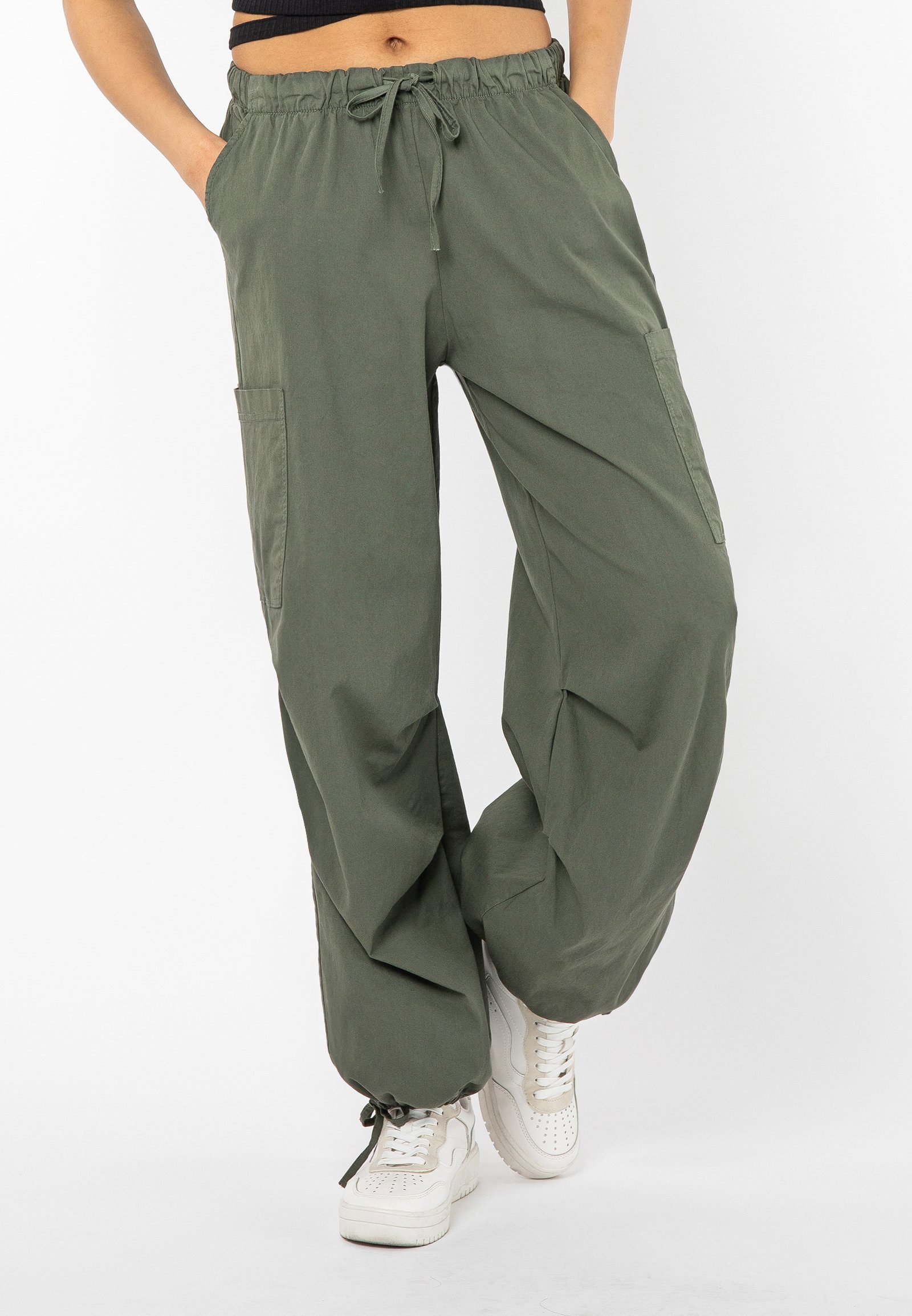 SUBLEVEL Cargohose Parachute Cargohose middle-green