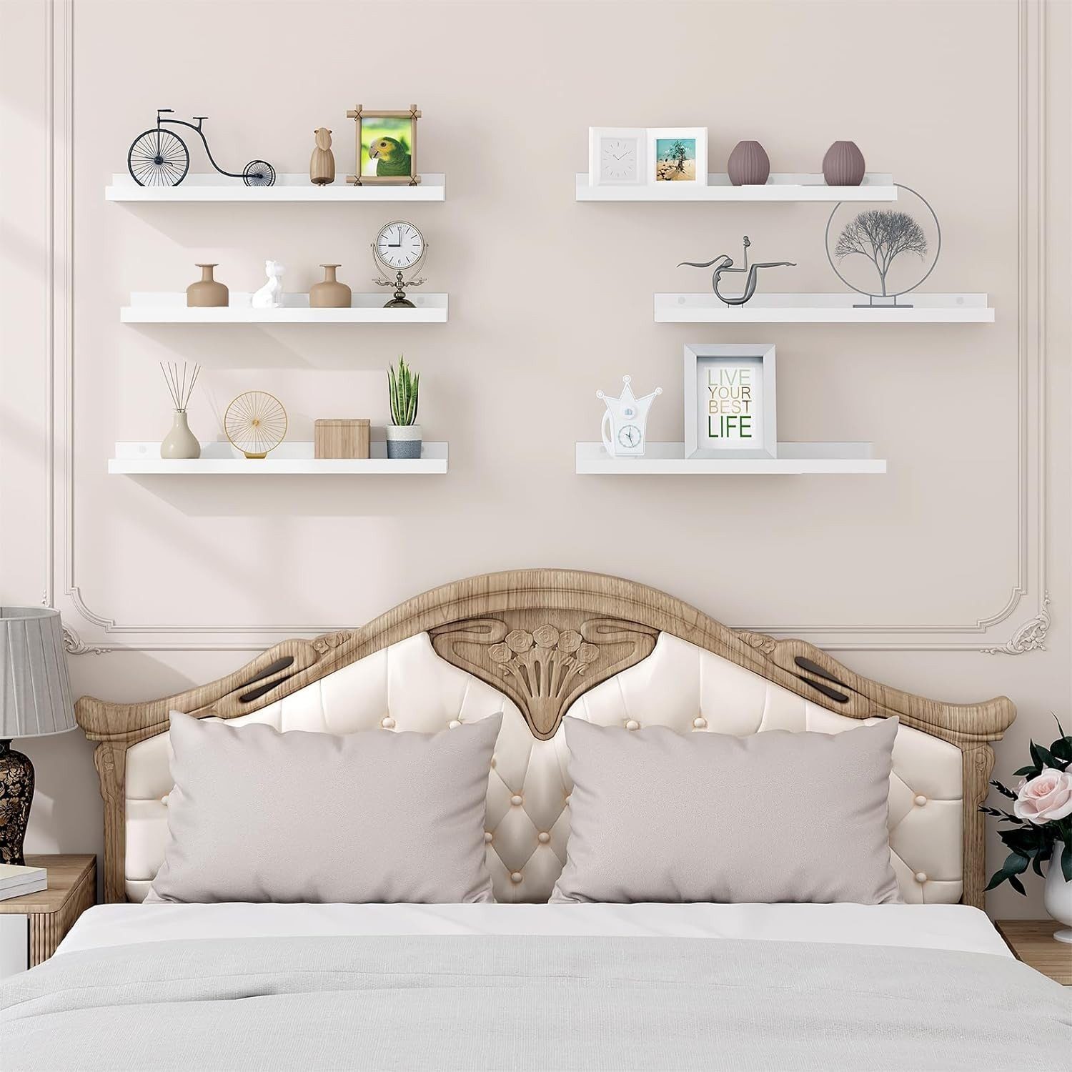 EUGAD Wandregal, 6-tlg., 6er Set, Schweberegal, Fotoleiste günstig online kaufen