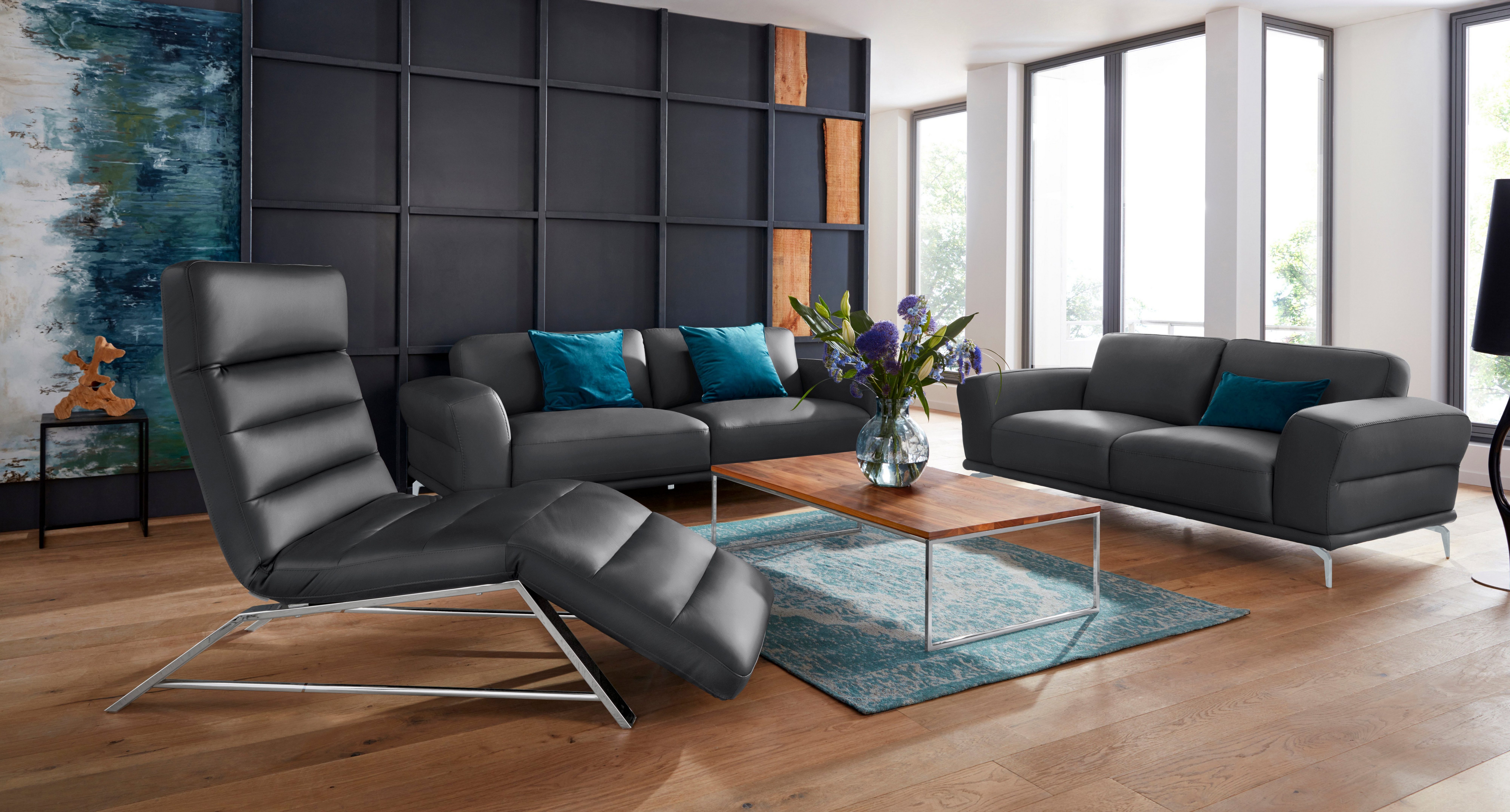 W.SCHILLIG 2,5-Sitzer montanaa, mit Metallfüßen in Silber matt, Breite 232 cm