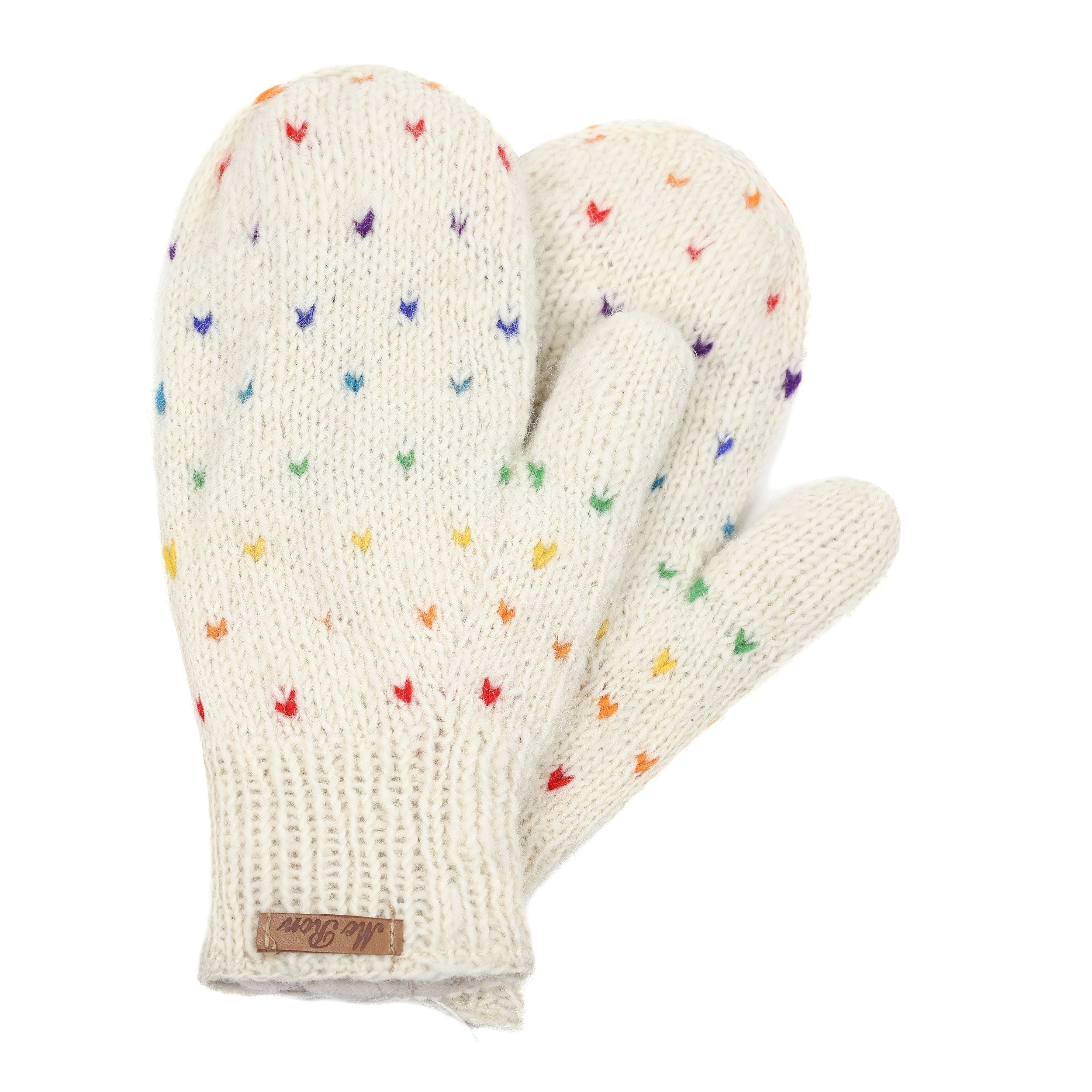 McRon Fäustlinge Modell Nadeen Regenbogen gefüttert mit Fleece, hoher Schur günstig online kaufen