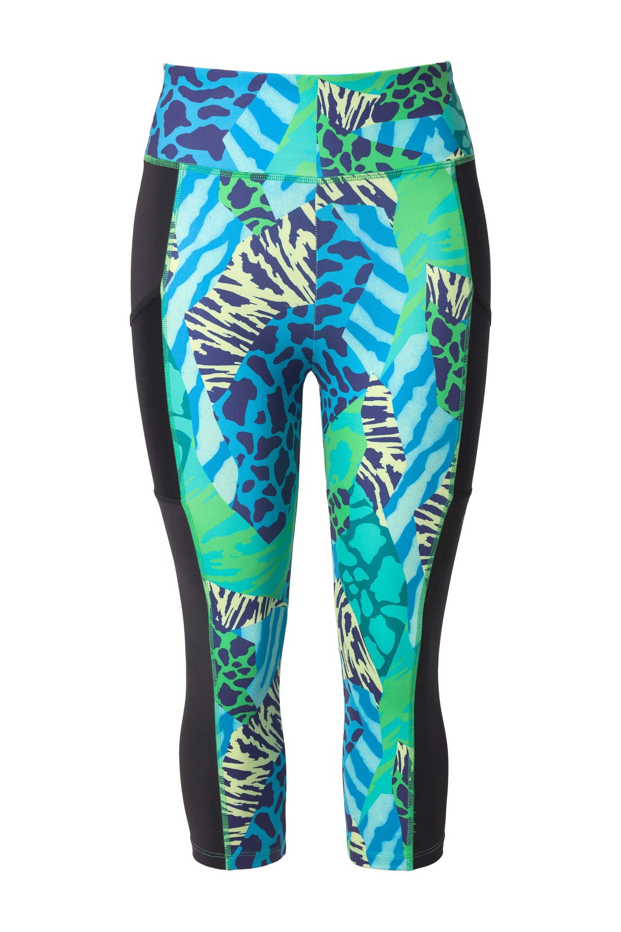 Ulla Popken Leggings Capri-Leggings Animalmuster Elastikbund recycelt günstig online kaufen