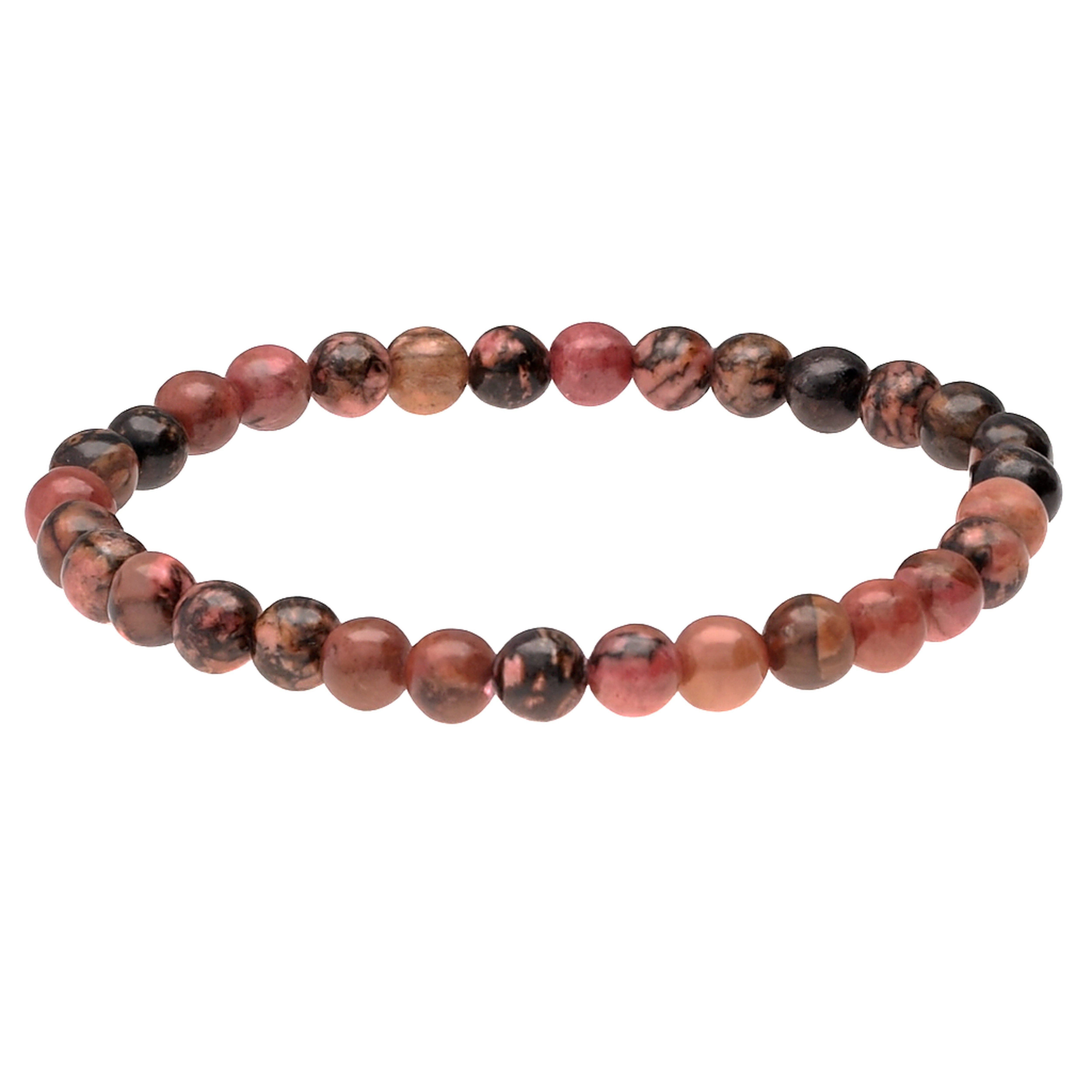 Lebensquelle Plus Armband Rhodonit Kugelarmband, 6 mm