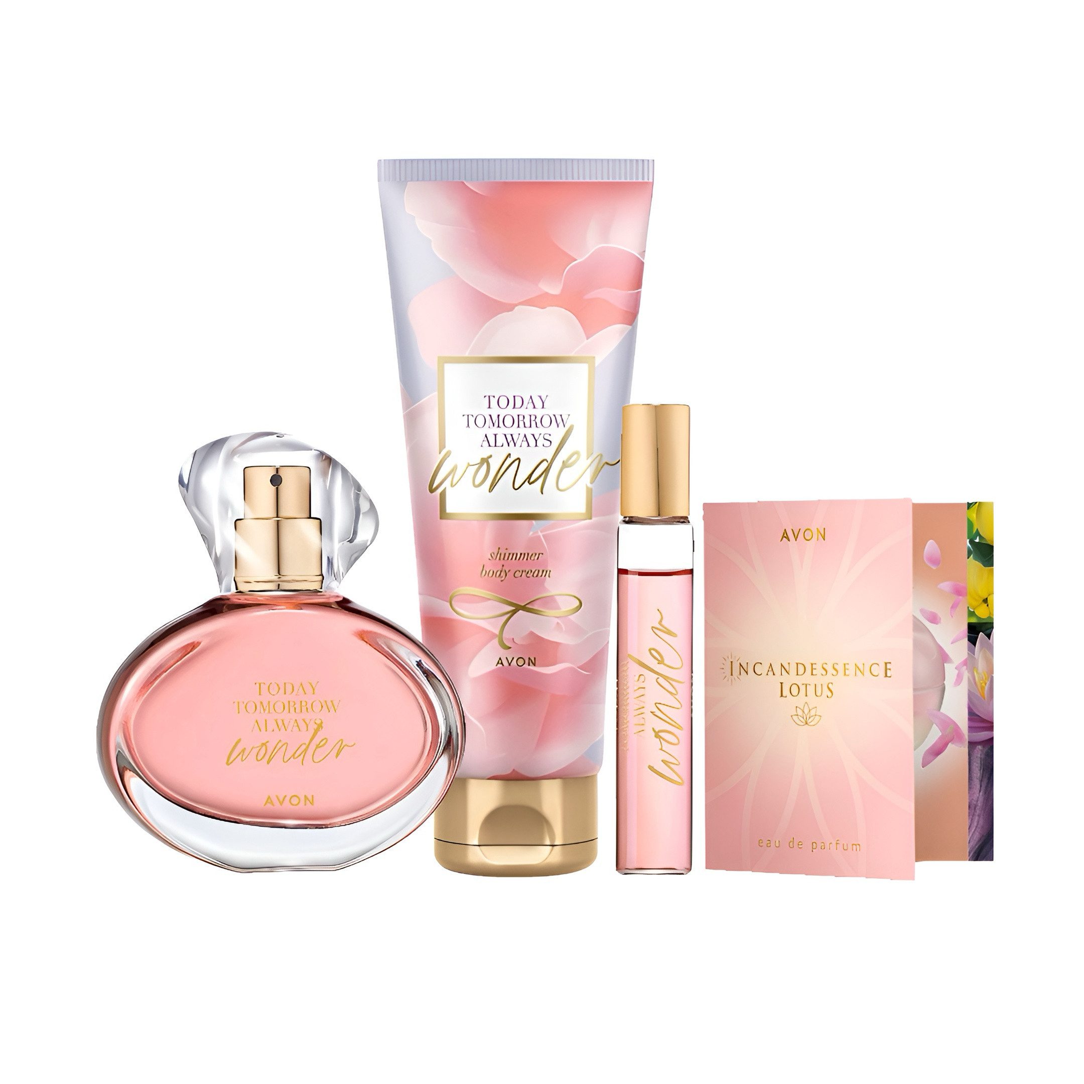 AVON Cosmetics Eau de Parfum TTA WONDER Set mit Parfum 50ml, Lotion & Spray für Damen, 5-tlg., Floral-frischer Duft mit Ambernote