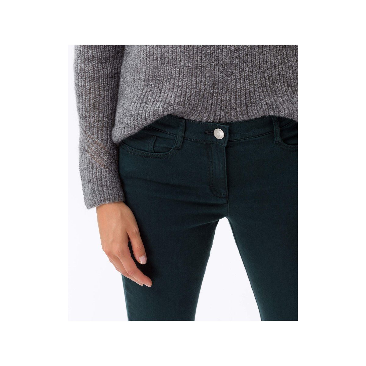dunkel-grün regular Brax (1-tlg) 5-Pocket-Jeans