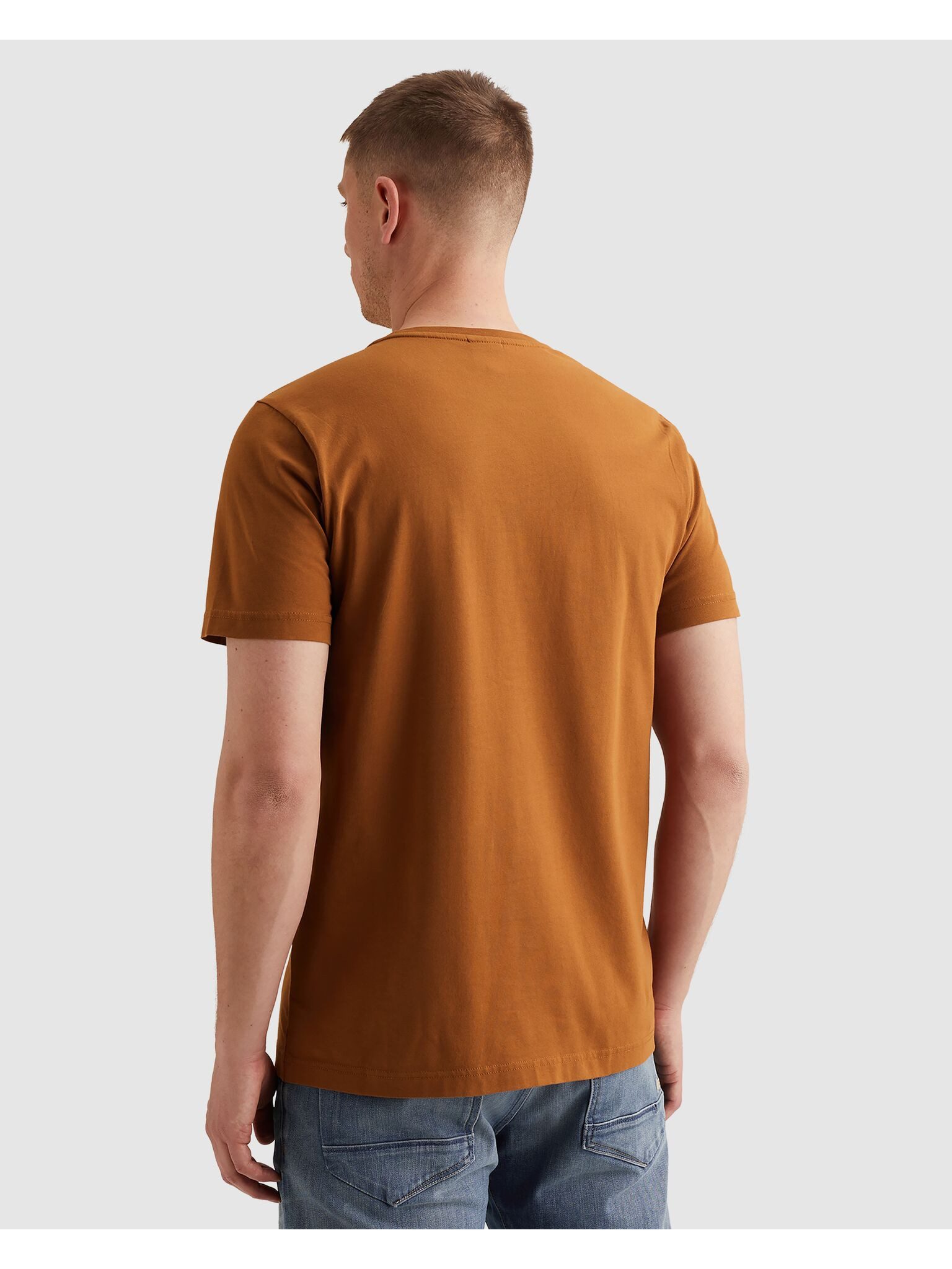 PME LEGEND T-Shirt mit eingefasstem Rundhalsausschnitt mit Rollkante