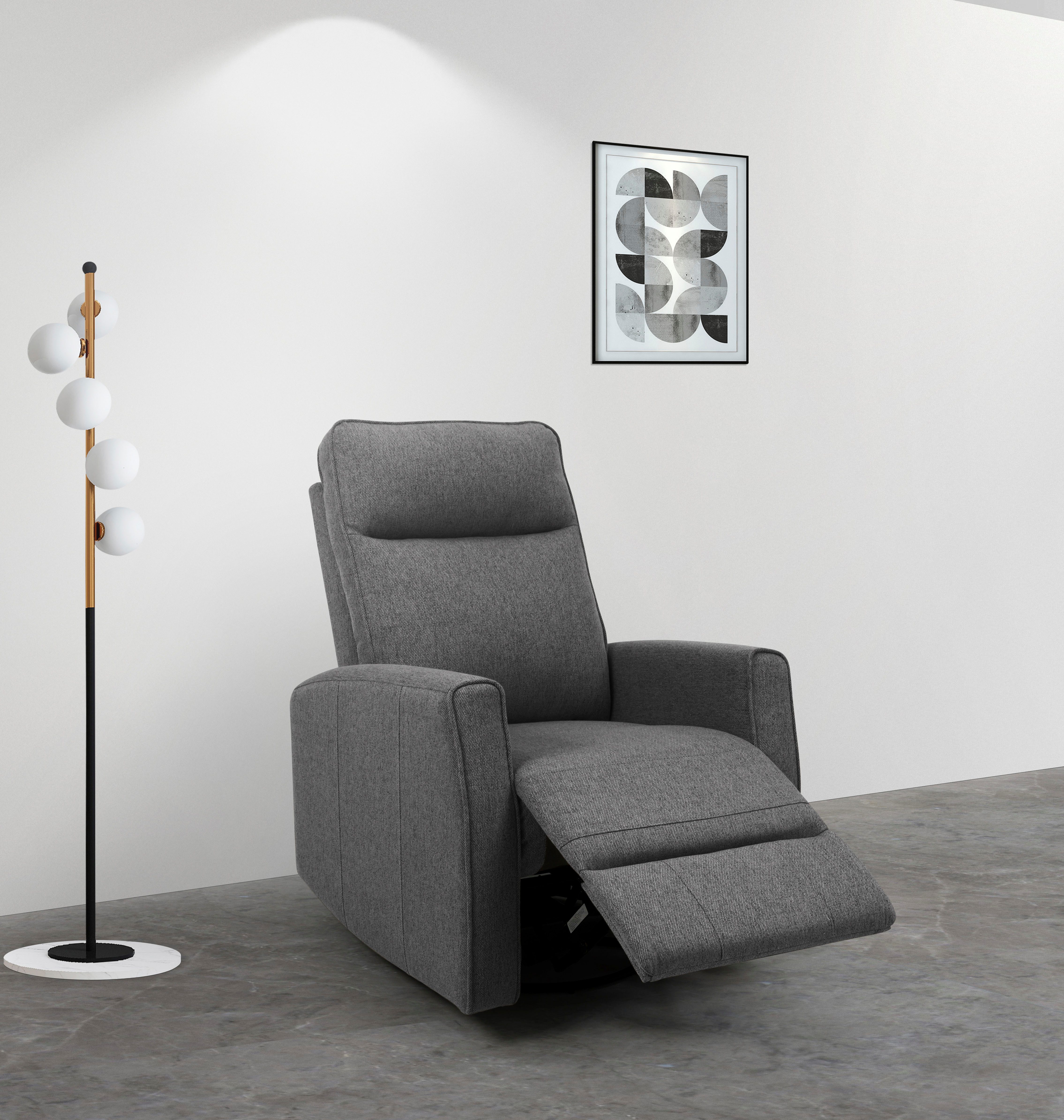 OTTO home Relaxsessel KAYLI mit Schaukel-, Dreh und Liegefunktion, Webstoff, Federkern, Lesesessel, TV-Sessel mit Reclinerfunktion, 360° drehbar