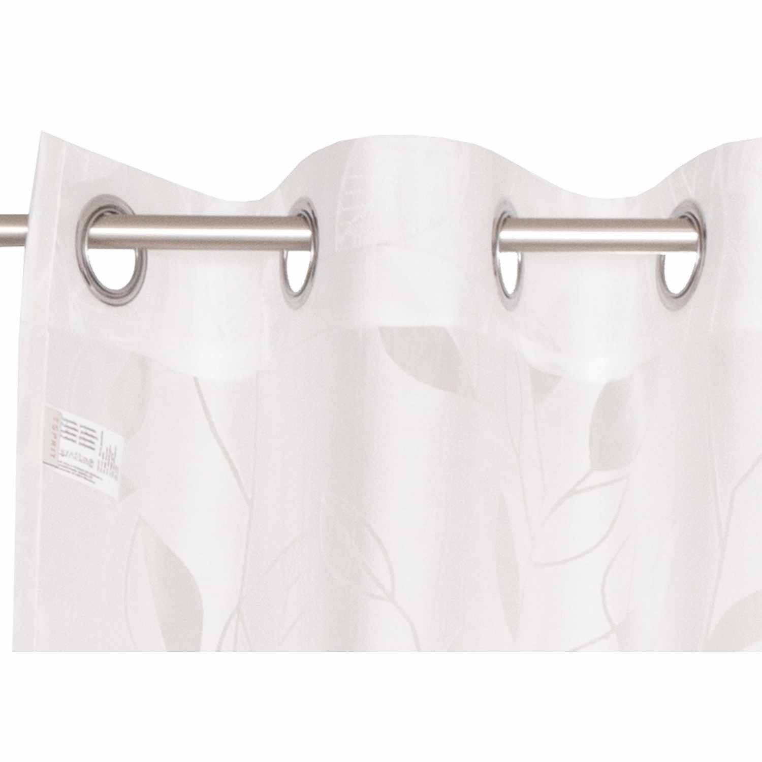 Esprit Vorhang LEAFS Transparenter Ösenvorhang (1 St), Öse, Mischgewebe, 140 x 250 cm in Weiß