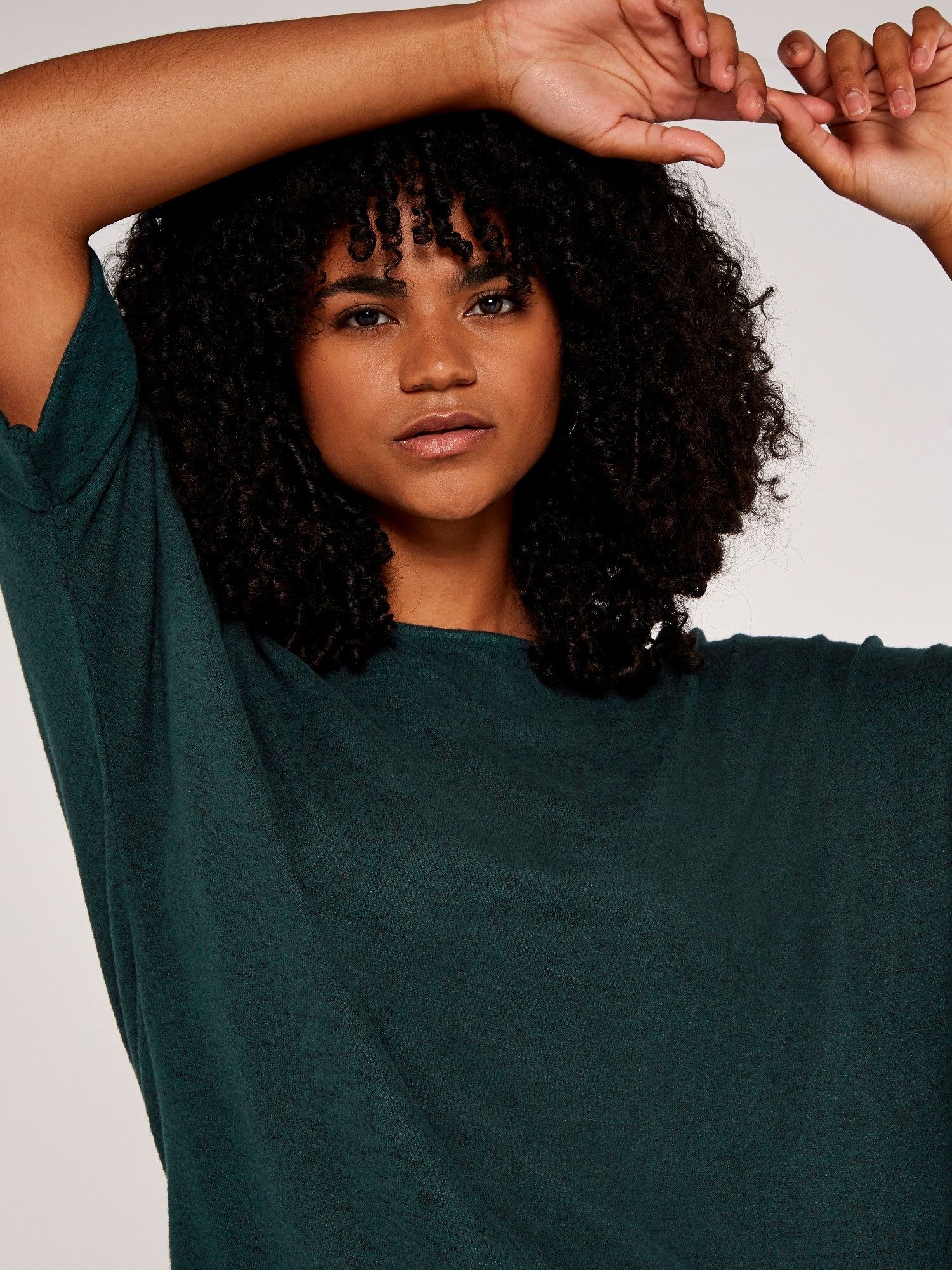 Apricot T-Shirt Longshirt mit Fledermausärmeln