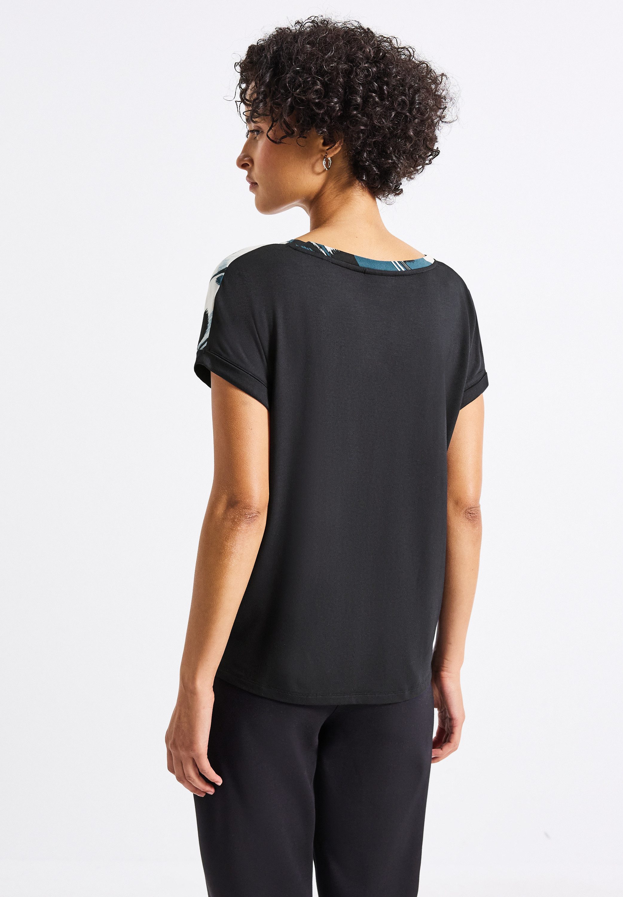 STREET ONE T-Shirt, aus elastischem Materialmix günstig online kaufen