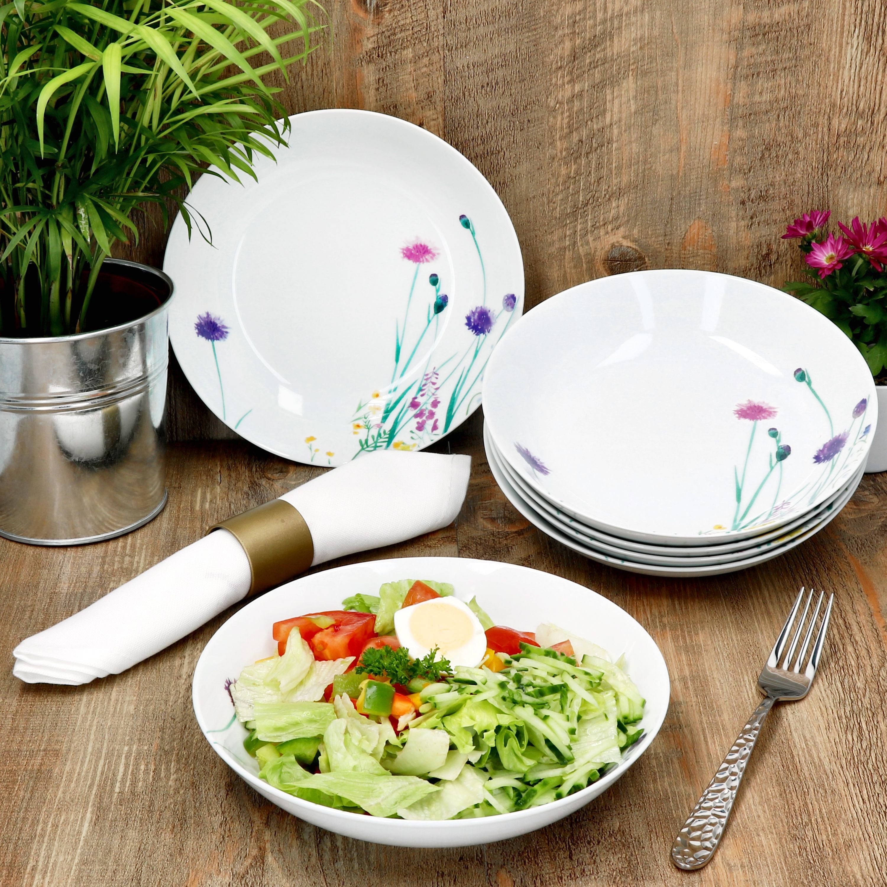 MamboCat Suppenteller 6er Set Marie Suppenteller 400ml Porzellan 6 Personen tiefe Teller – Bild 5 von 5