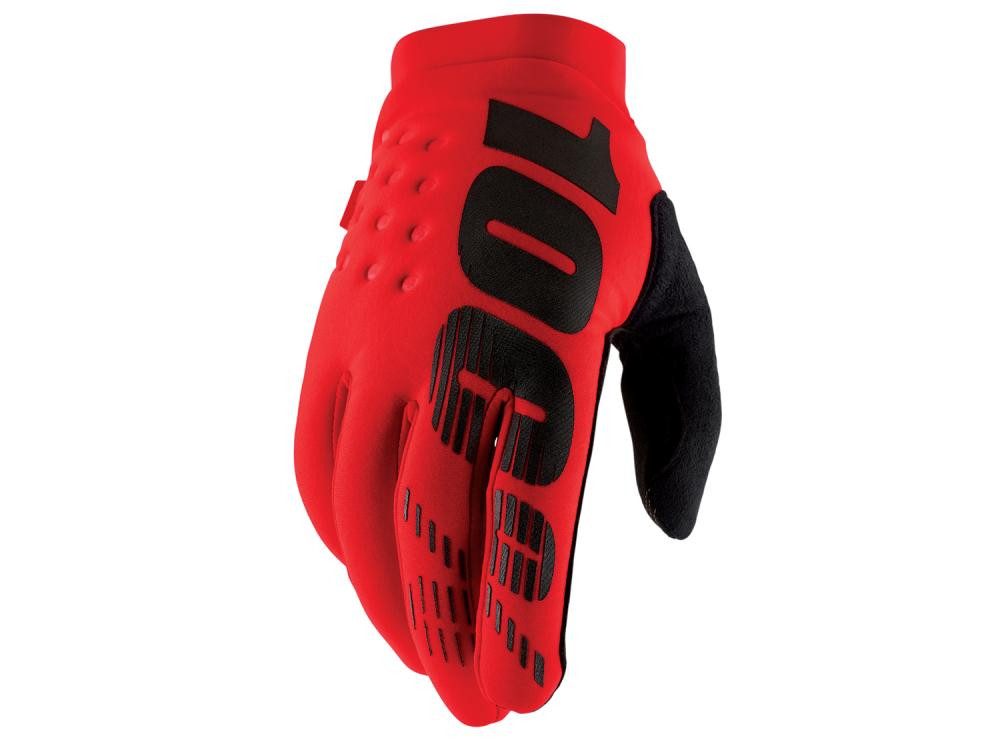 Fahrradhandschuhe 100% Brisker Cold Weather Glove M red - warmer MTB-Handschuh mit maxim