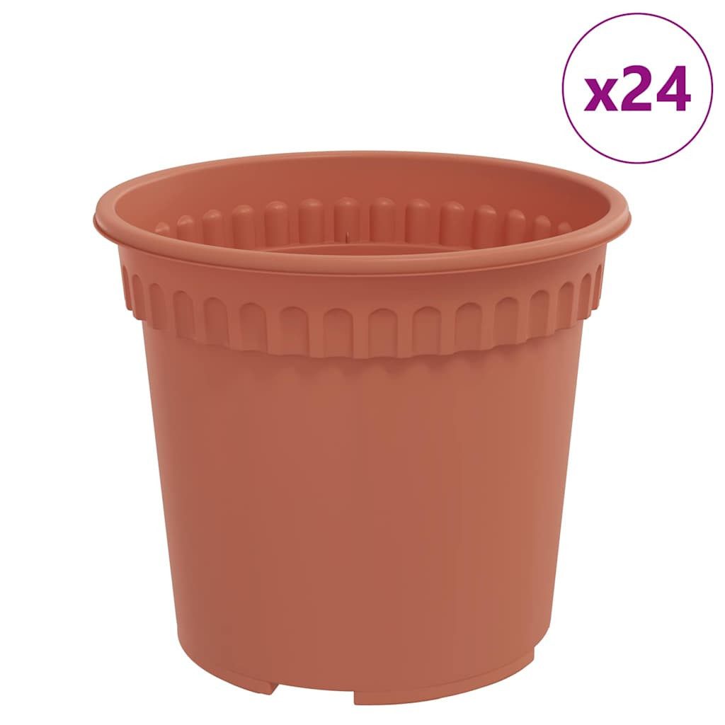 furnicato Blumentopf Runder 15 x 12 cm Ziegelrot, Blumenkübel mit Abflusslöchern für deinen Balkon