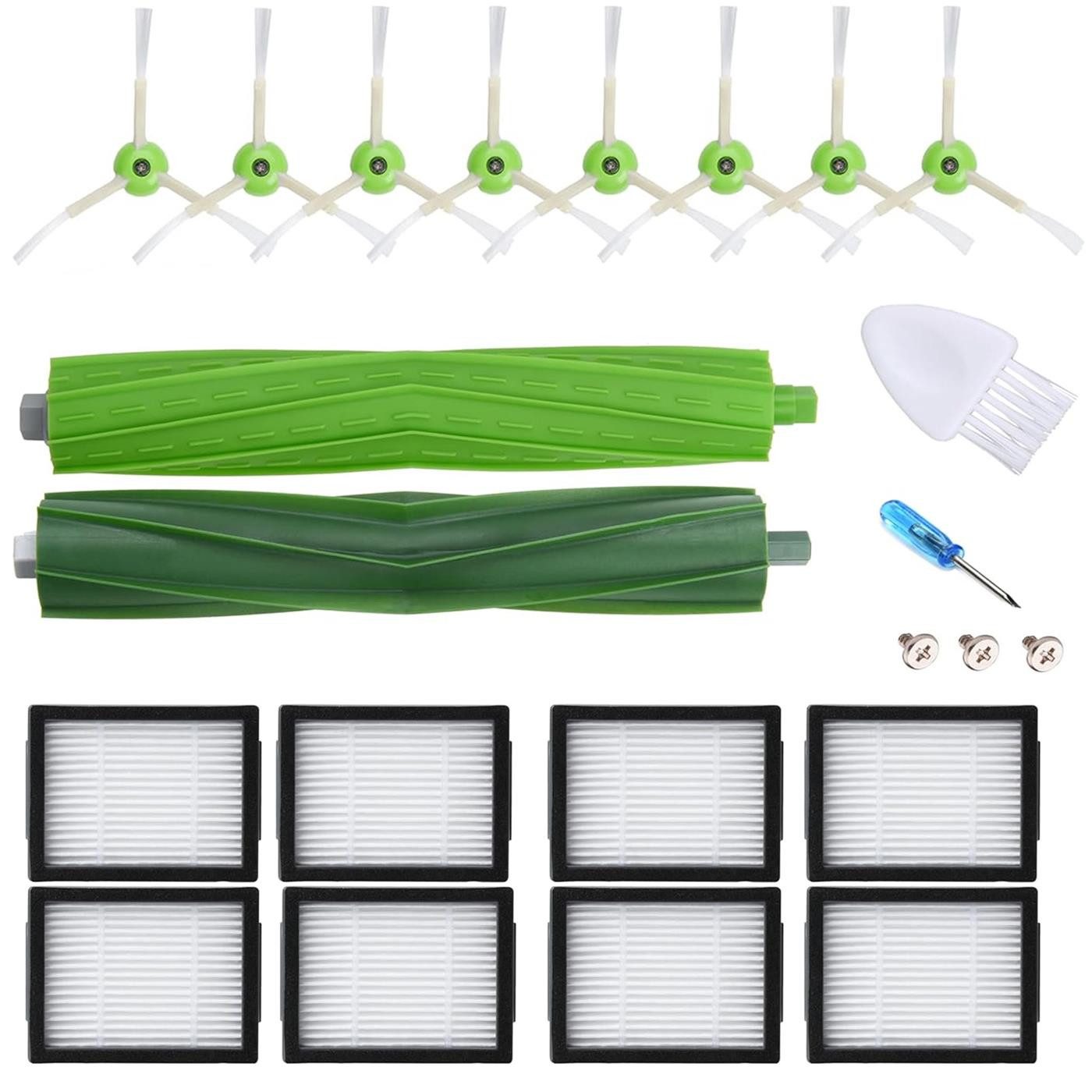 VERCO Reinigungsbürsten-Set Reinigungskit für iRobot, Roomba E5, E6, E7, i1, i1 Plus, i2, i2 Plus, i3, i3 Plus, i4, i4 Plus, i5, i5 Plus, i6, i6 Plus, i7, i7 Plus, i8, i8 Plus J5, J5 Plus, J6. J6 Plus, J7, J7 Plus, J8, J8 Plus, J9, J9 Plus, (20-tlg), Ersa