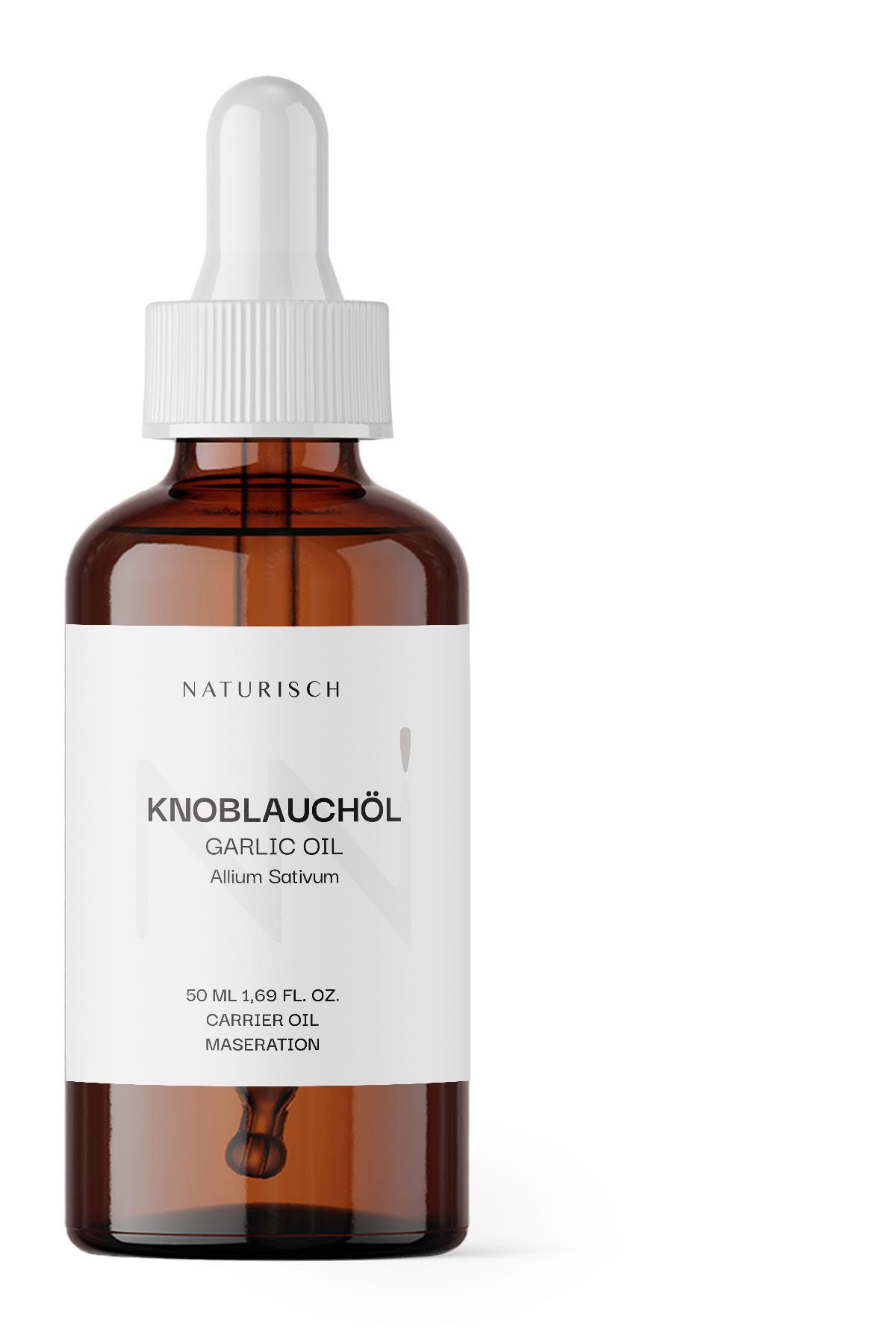 NATURISCH Haaröl Knoblauchöl – 100% naturrein Pflegeöl für Kopfhaut & Haar, mit 50 ml Inhalt