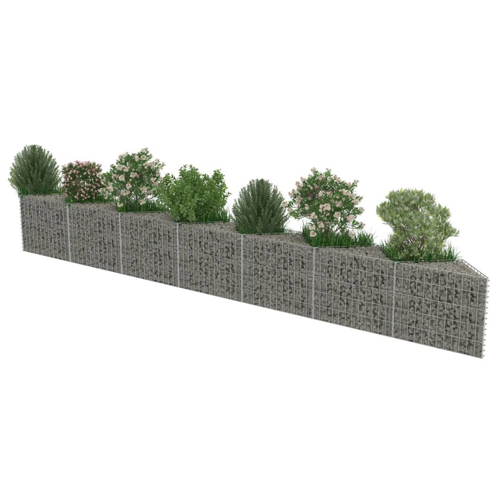 Gartentor Gabionenwand Verzinkter Stahl 4503050 cm
