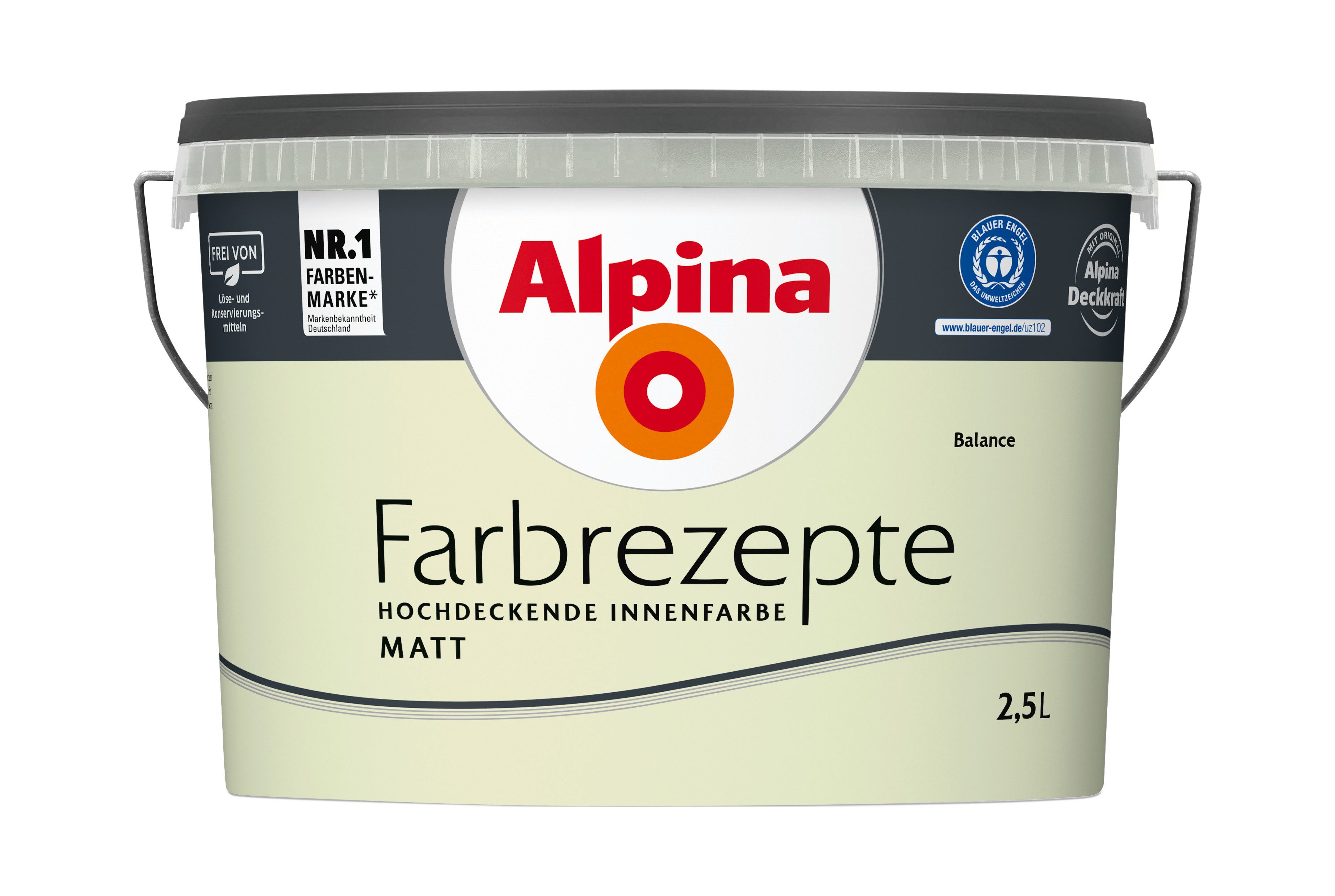 Alpina Wandfarbe Alpina Farbrezepte: einfach erholt - Grün- & Grautöne