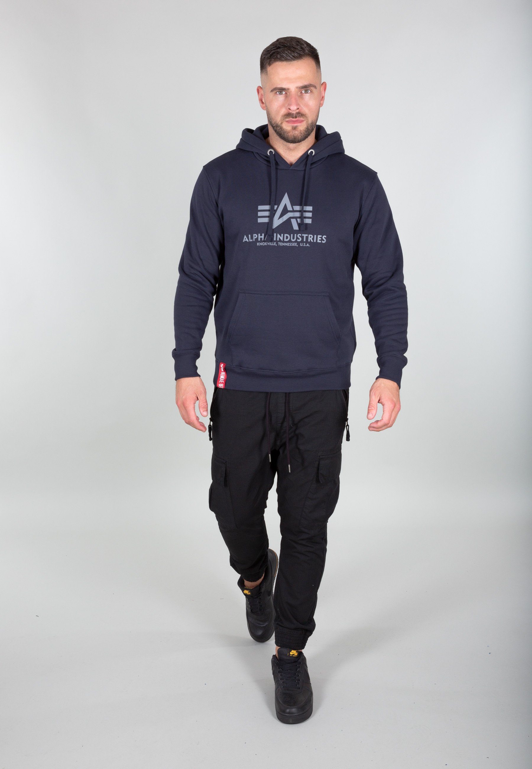 Basic - Alpha Print Hoody Hoodie rep.blue Industries Reflective Industries Men Hoodies Alpha