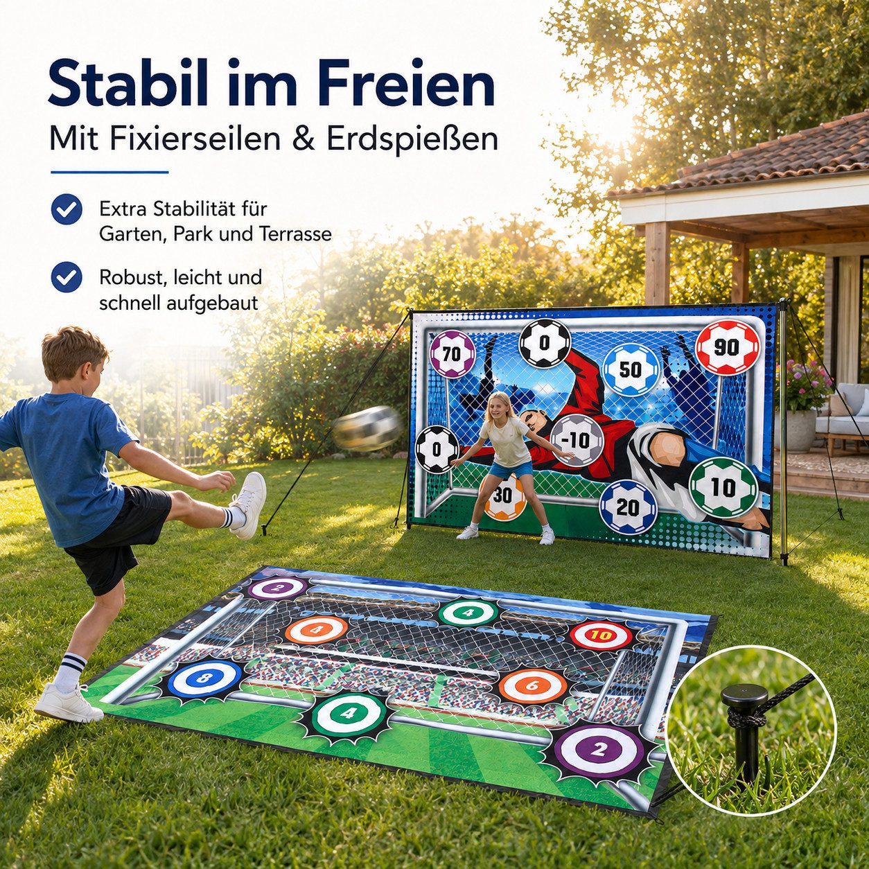 Fyrove Spielball Kinder Fußball, Indoor & Outdoor Fußballspiel Spielzeug (Set, 1-St., Indoor/Outdoor, sicher im Garten/Strand, ab 3 Jahren;  fussball spiel), Sportausrüstung Ballspiele Indoorspielzeug Trainingshilfe