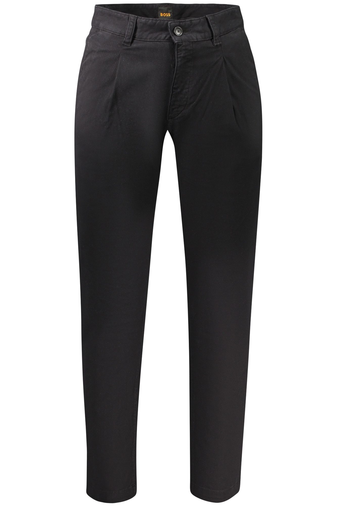 BOSS 5-Pocket-Hose Elegante Herren-Tapered-Hose in Schwarz mit 4 Taschen und Logo