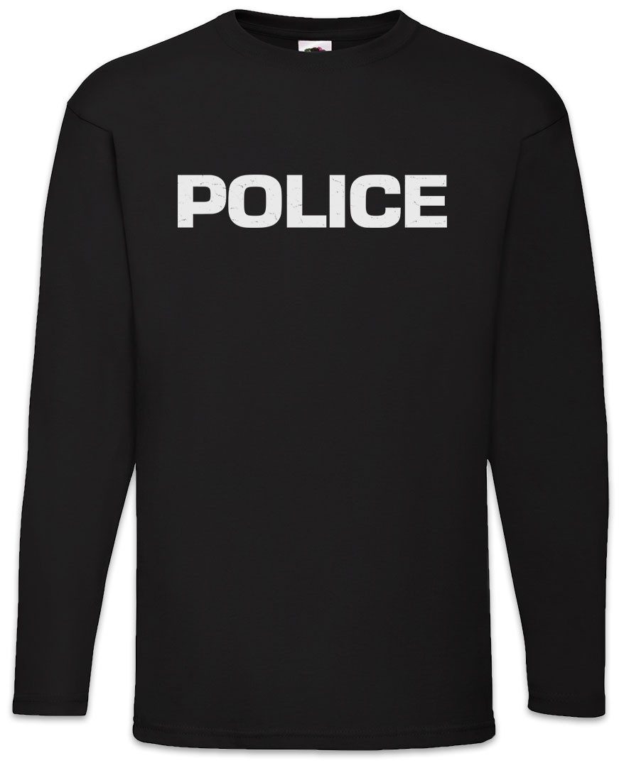 Urban Backwoods Langarmshirt Police Langarm T-Shirt Beer Fun Kostüm Polizei Security Fasching (1-tlg) Karneval Verkleidung Fastnacht Fassenacht Faschings-Shirt