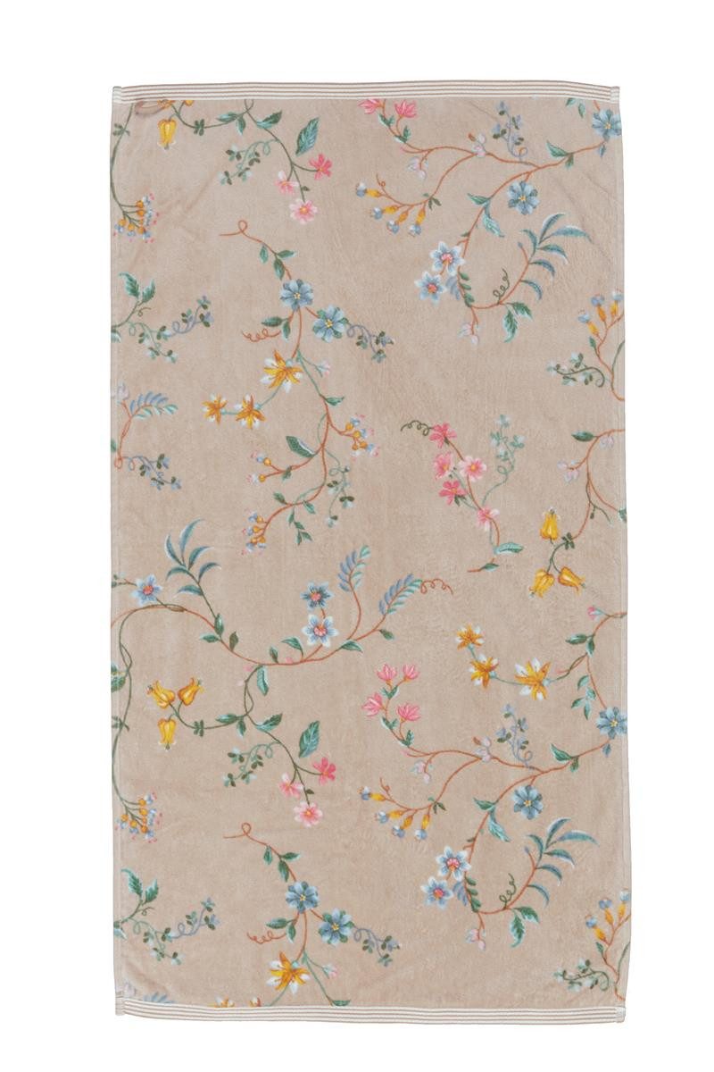 PiP Studio Duschtuch PIP Studio Duschtuch Badetuch Les Fleurs Khaki 70x140 cm Blumenranke, Baumwolle (1-St)
