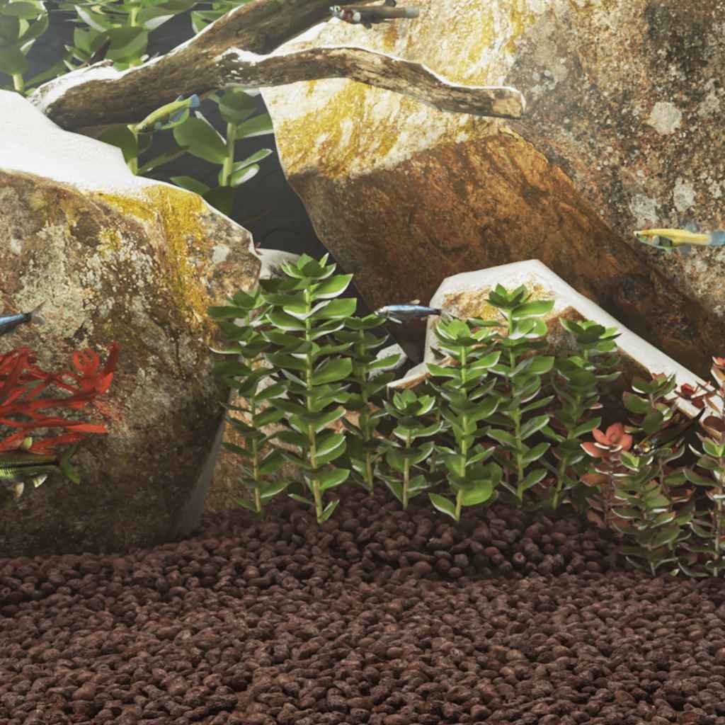 vidaXL Aquariendeko Lavagranulat 25 kg Rot 1-2 cm
