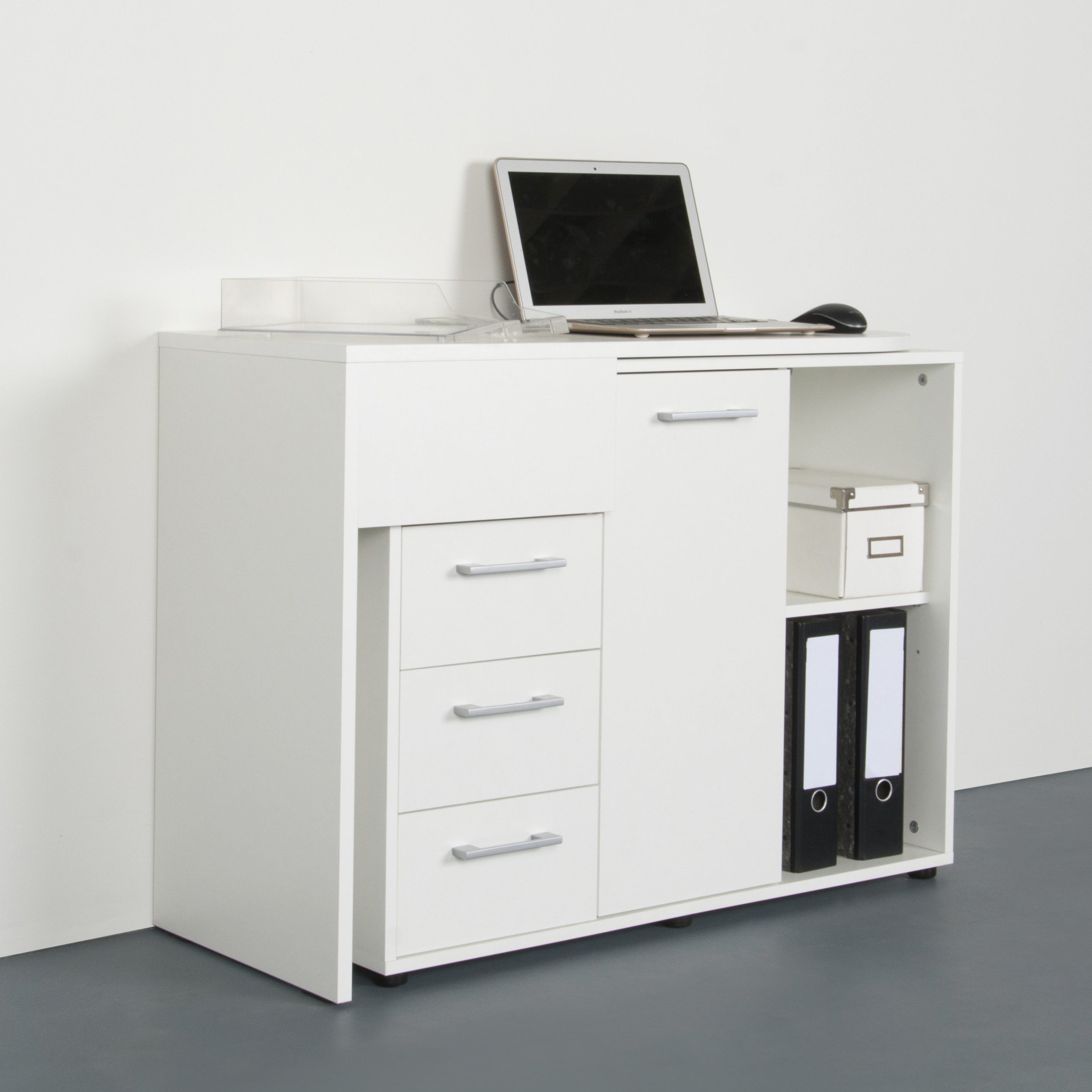 VOGL Möbelfabrik Schreibtisch 1246 mit schwenkbarer Tischplatte, platzsparend, Breite 98-149 cm, Made in Germany