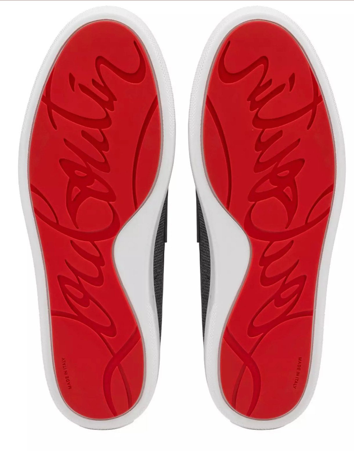 CHRISTIAN LOUBOUTIN Paqueboat Slippers Sneakers Boat-Schuhe Loafer Perfekte Kombination aus Leinen und Kalbsleder