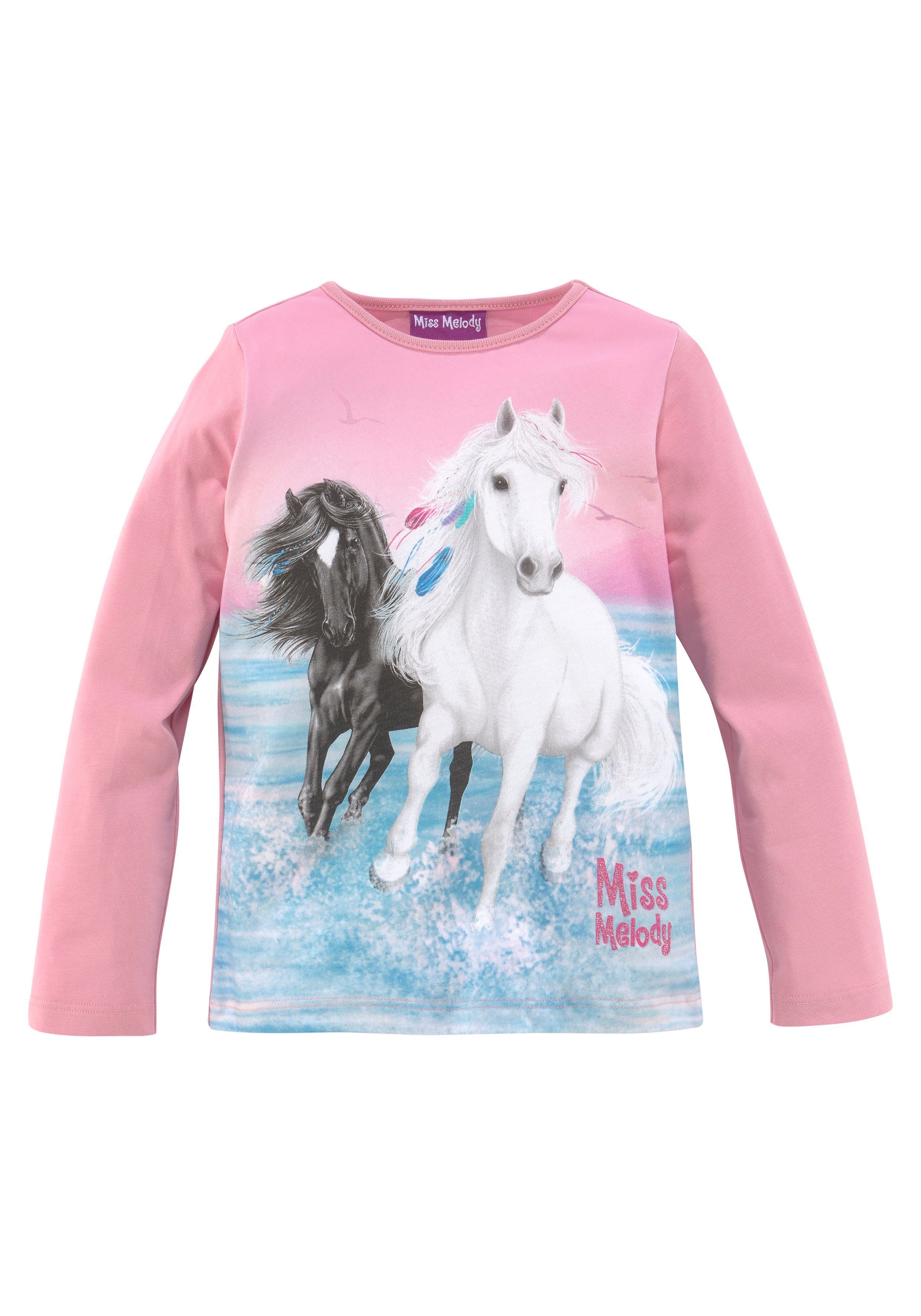 Langarmshirt Melody Miss Pferdemotic mit schönem