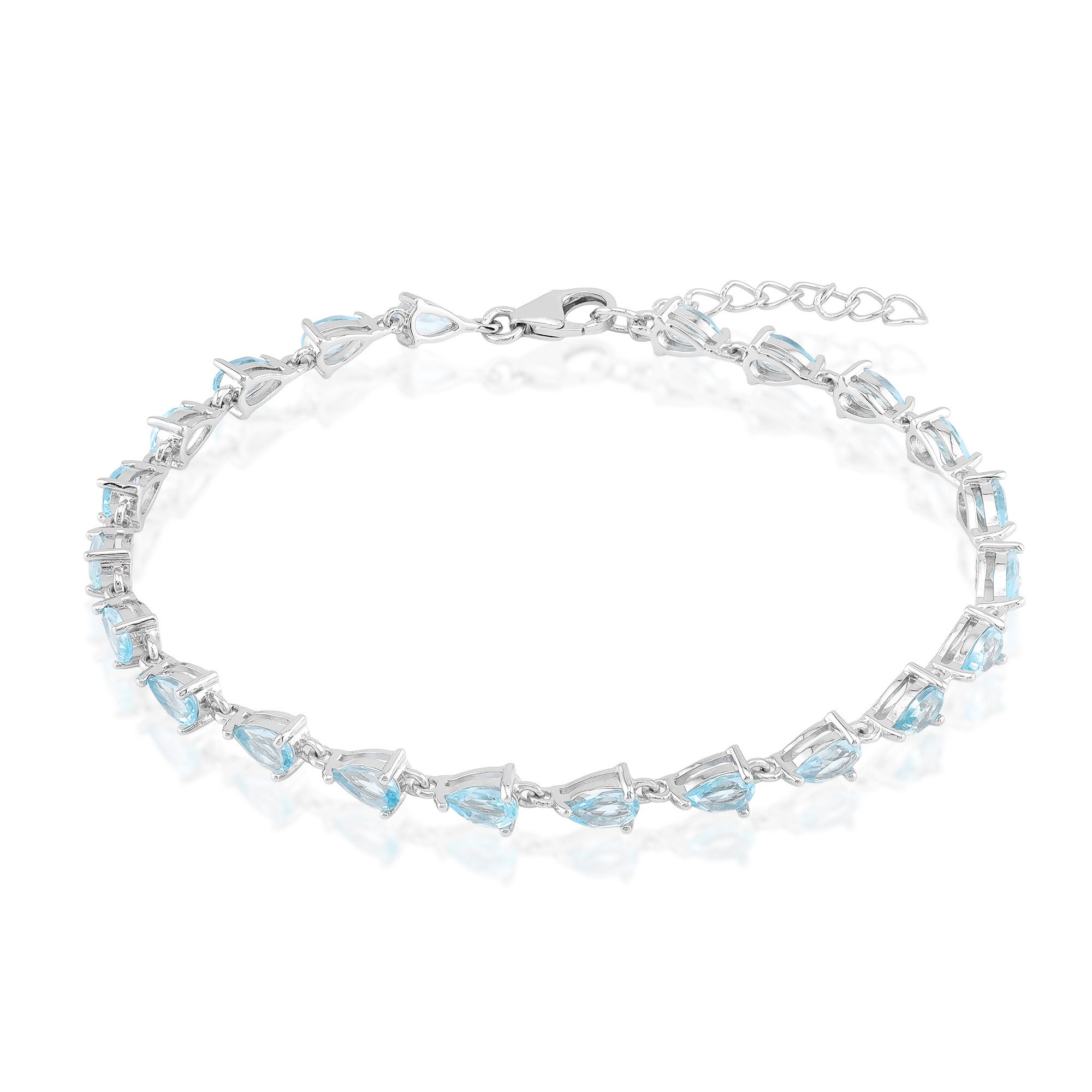Cavill Silberarmband Himmelblaues Topas-Silberarmband (1-tlg)