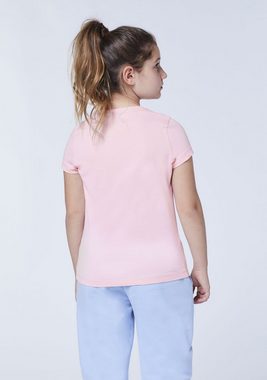 Polo Sylt Print-Shirt im geblümten Label-Design