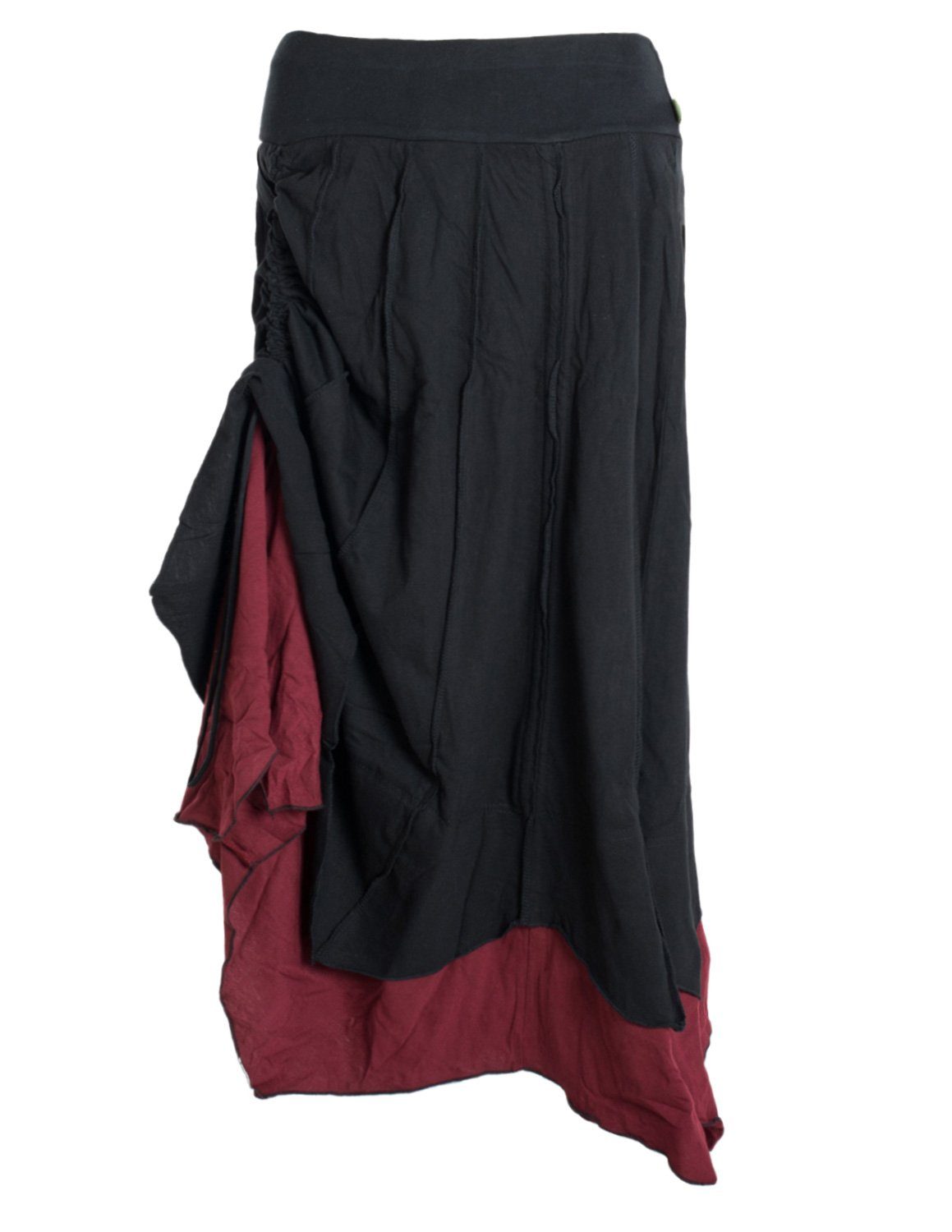 Vishes Maxirock Rock Längenverstellbar zum Hochschieben Raffen Gothik, Hipp günstig online kaufen