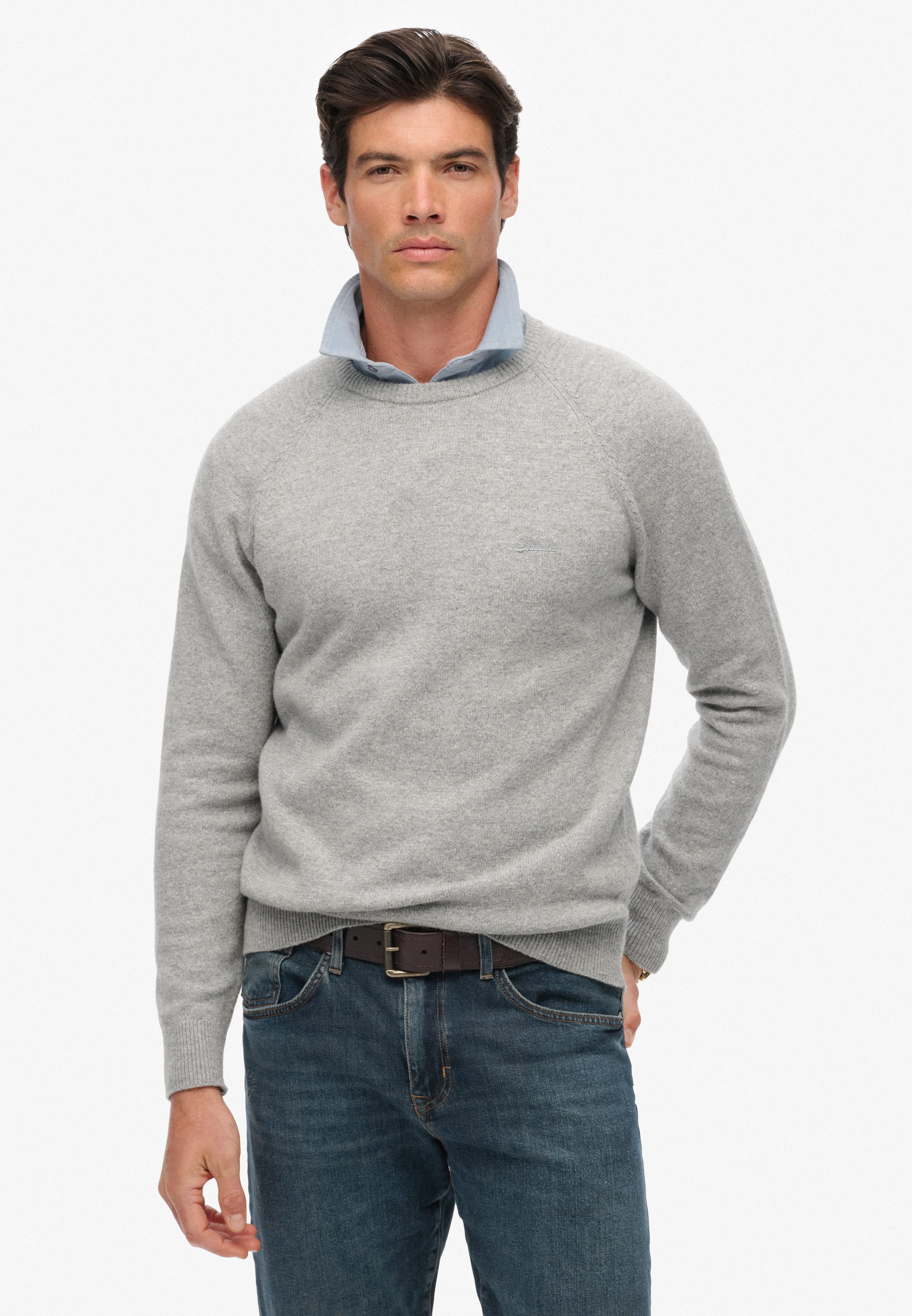 Superdry Strickpullover WOOL BLEND JUMPER günstig online kaufen