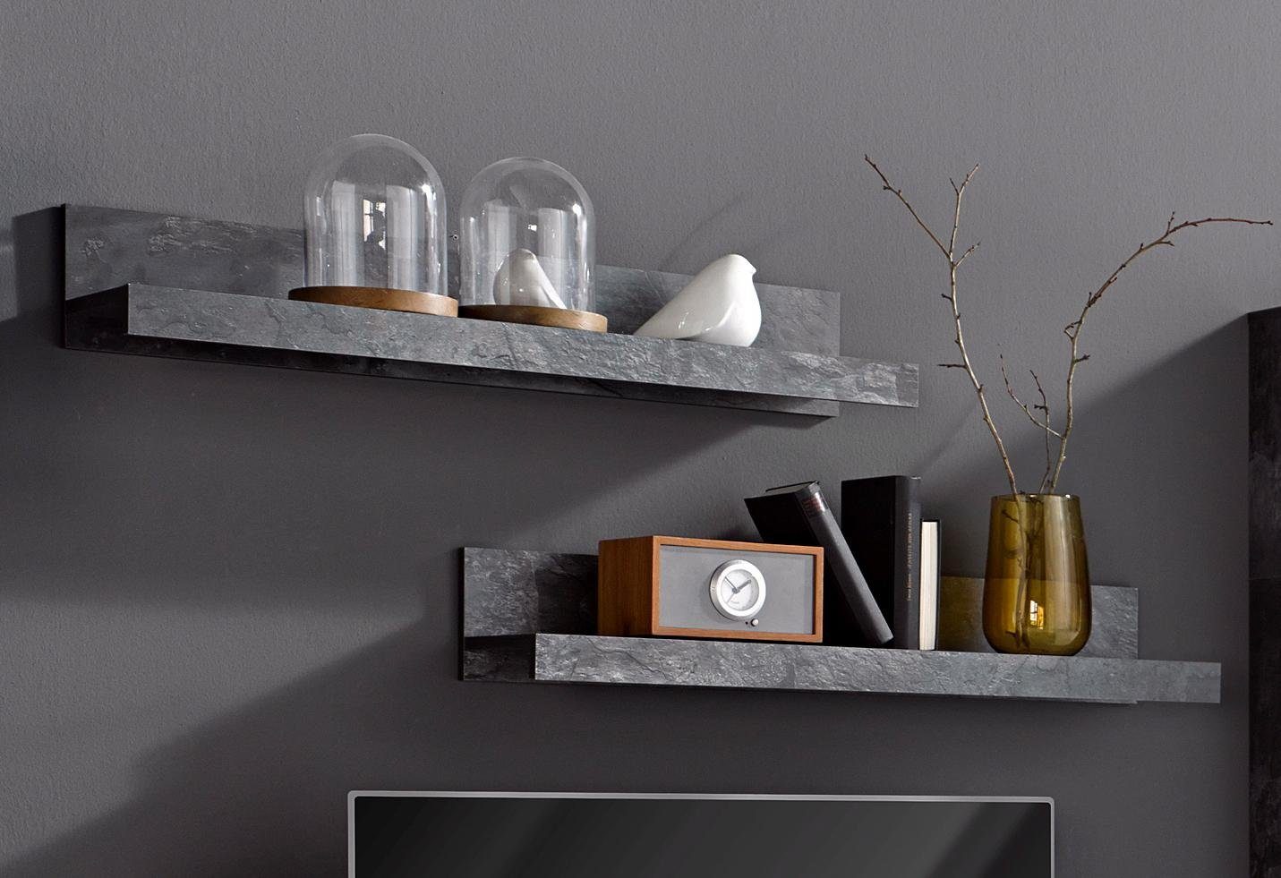 OTTO home Wandboard India,Breite 90 cm, Set 2-tlg praktisches Regal für die Wand, Set 2-tlg., Das Wandregal viel Stauraum