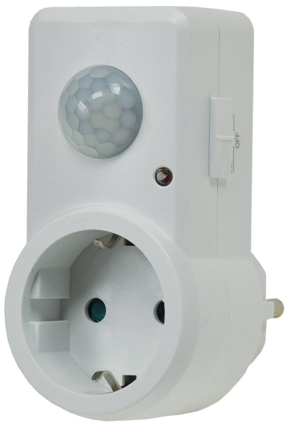 ChiliTec Bewegungsmelder Zwischensteckdose mit Bewegungsmelder, 120° 9m