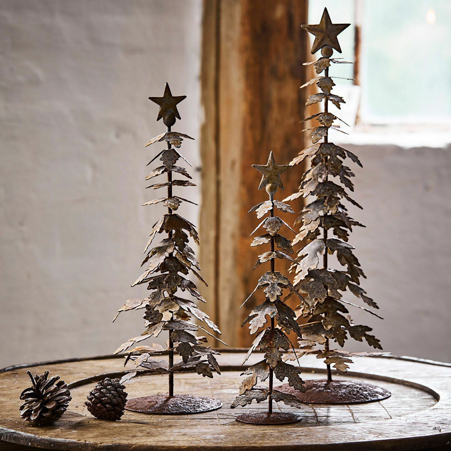 Mirabeau Weihnachtsfigur Deko-Baum 3er Set Laruns antikweiß (3er Set, 3er S günstig online kaufen