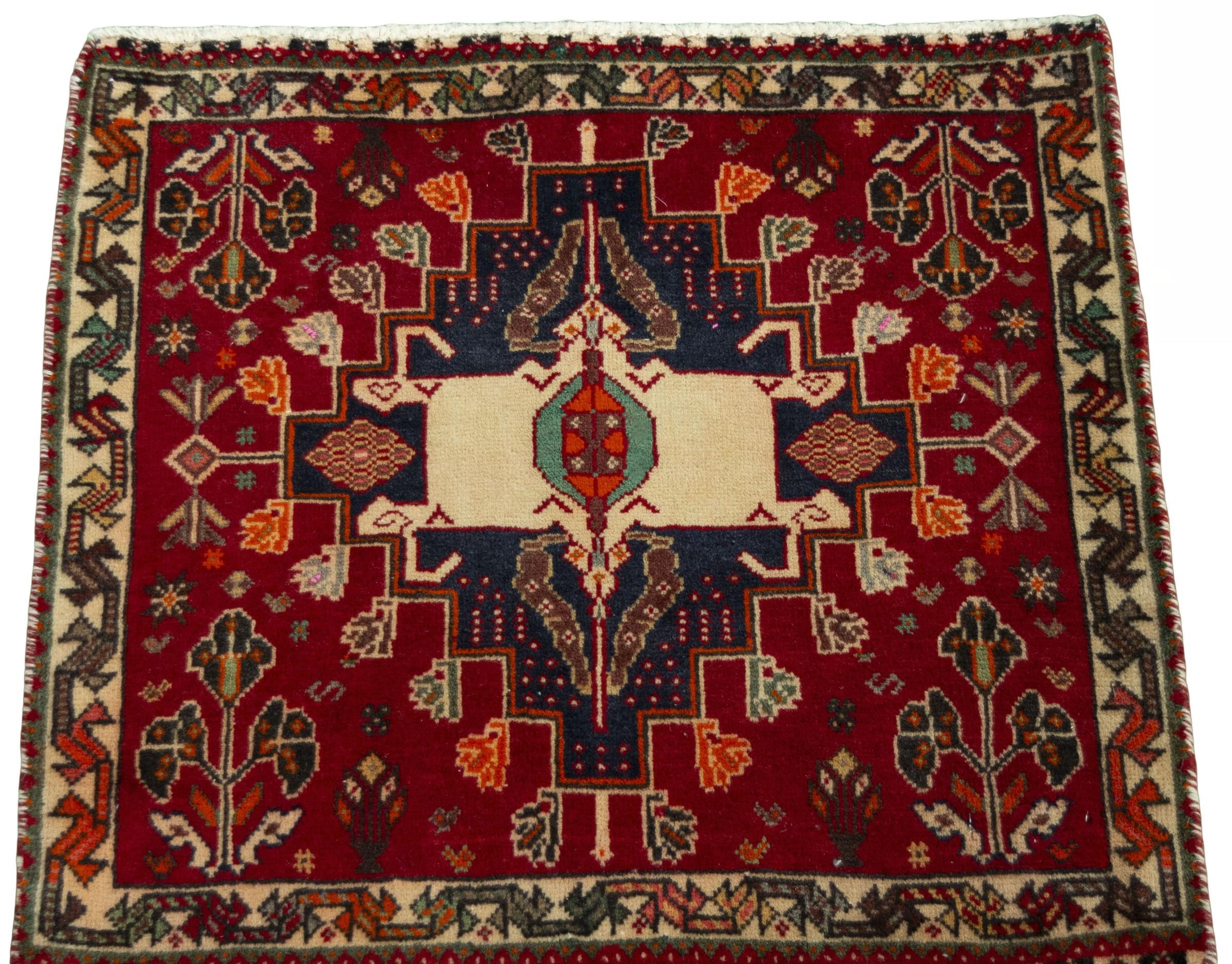 Nain Trading Orientteppich Shiraz 64x57 Handgeknüpfter Orientteppich / Perserteppich, rechteckig, Höhe: 10 mm