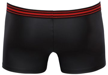 Svenjoyment Boxershorts Boxershorts mit rotem Reißverschluss - schwarz