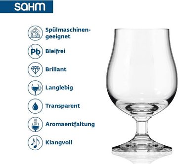 SAHM Bierglas Pokal Biergläser 0,3 Liter 6 Stück - Biertulpe